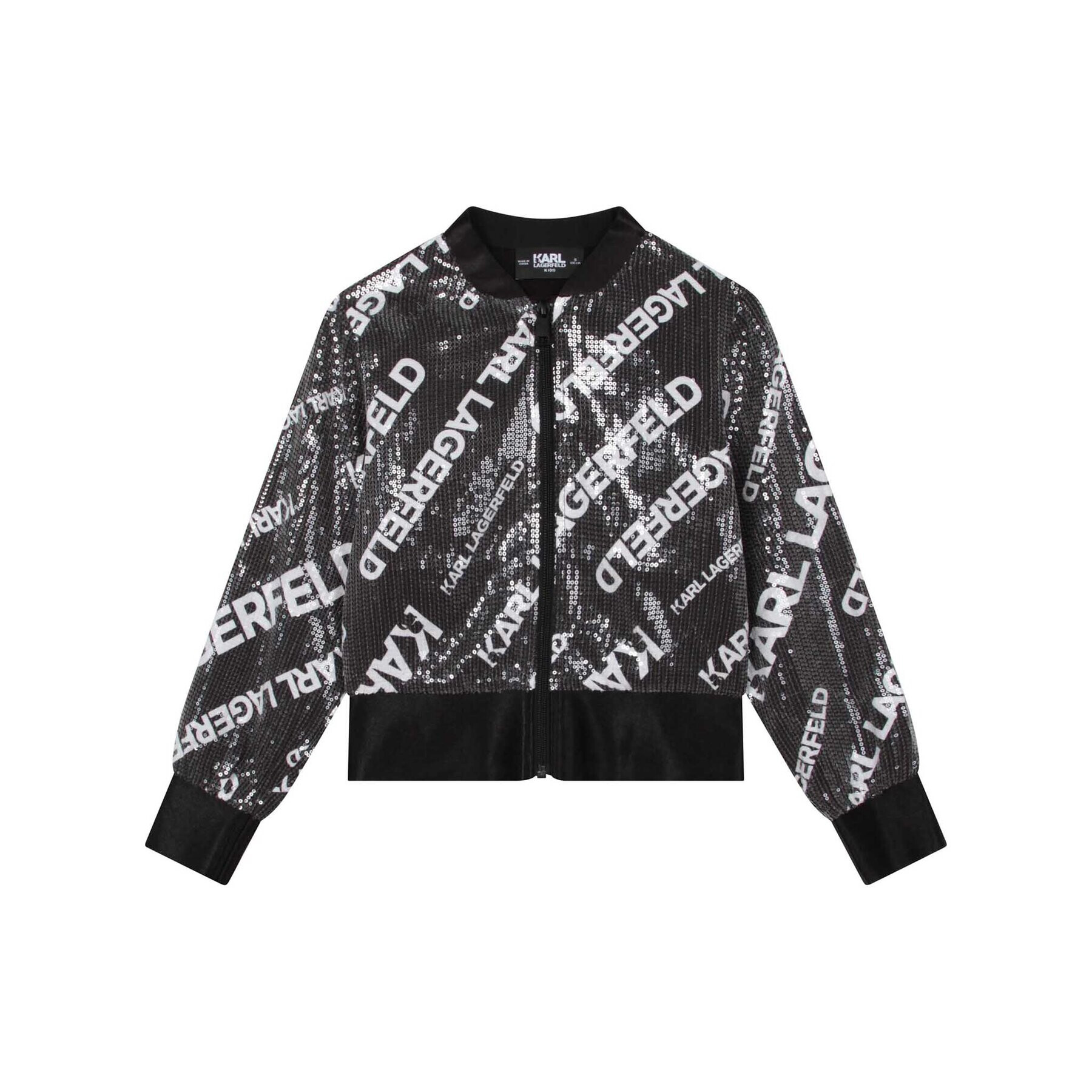 Karl Lagerfeld Kids Bunda bomber Z16148 D Černá Regular Fit - Pepit.cz