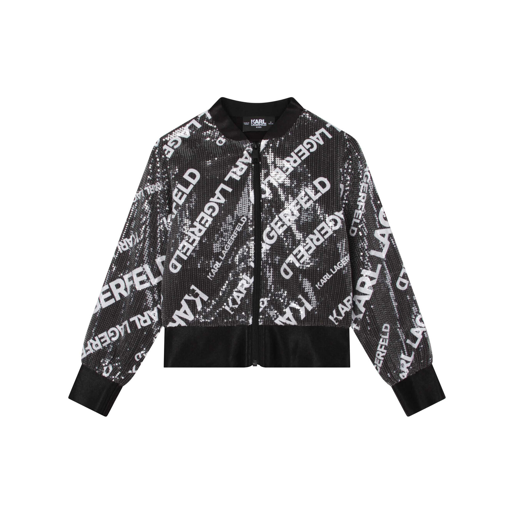 Karl Lagerfeld Kids Bunda bomber Z16148 S Černá Regular Fit - Pepit.cz