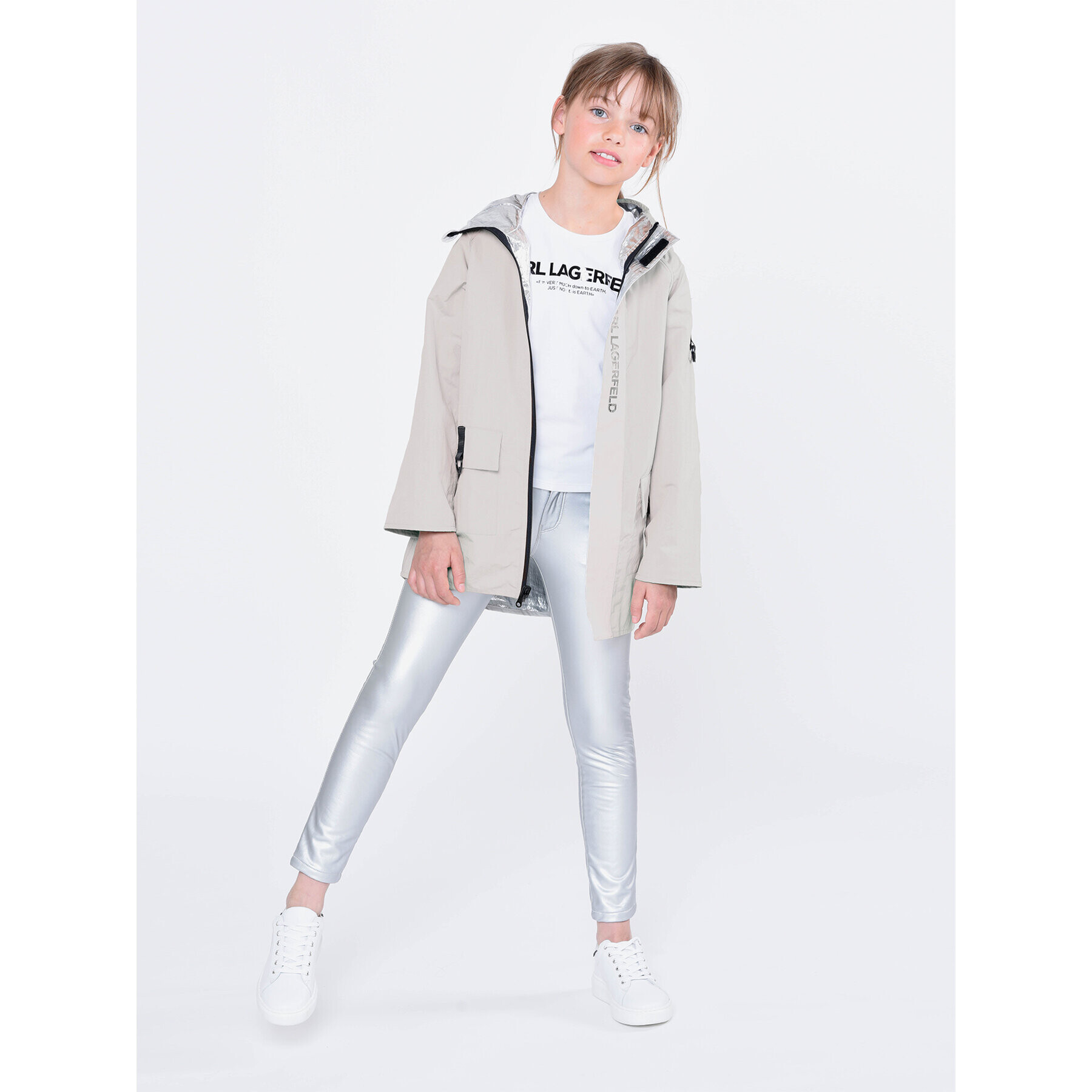 Karl Lagerfeld Kids Bunda pro přechodné období Z16149 D Šedá Regular Fit - Pepit.cz