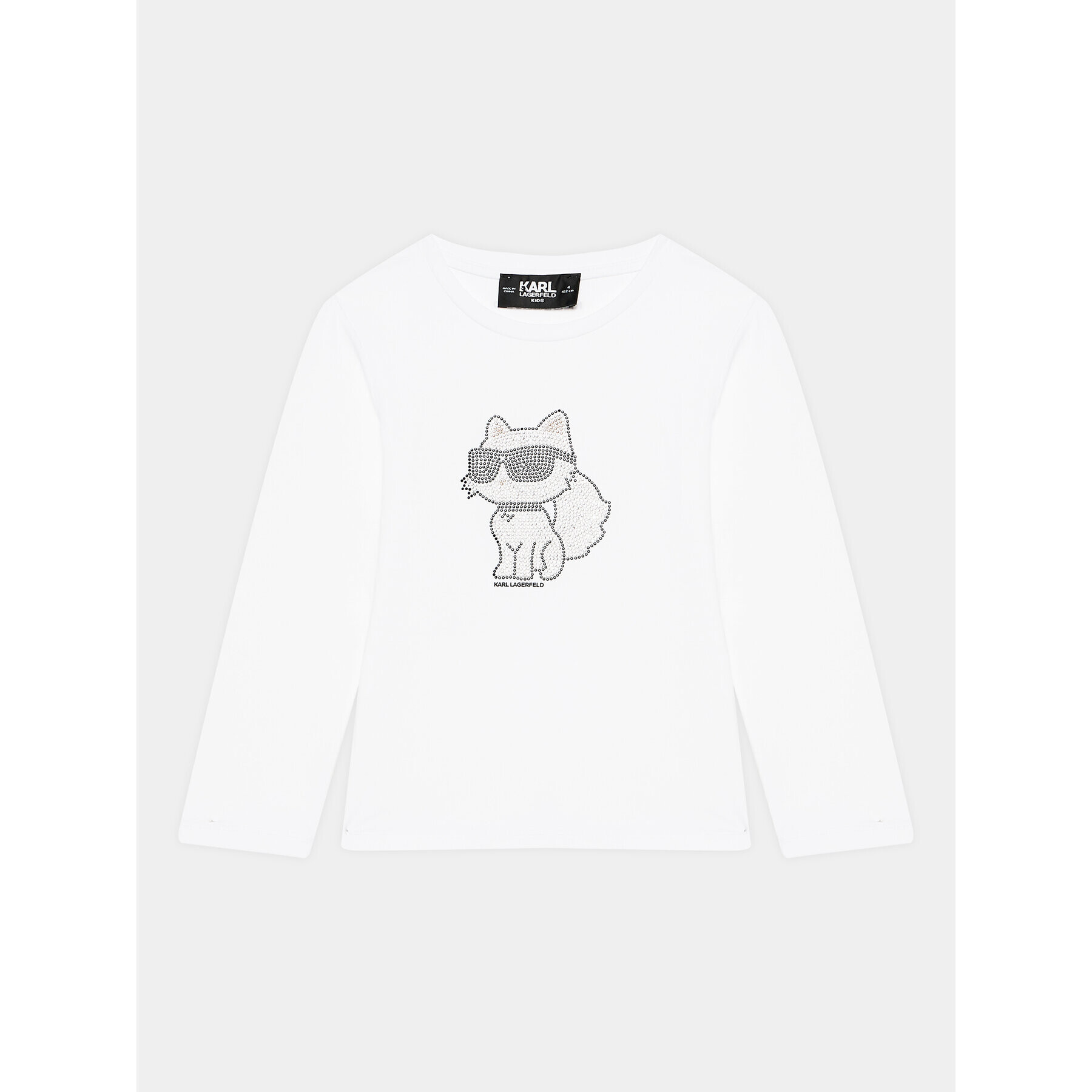 Karl Lagerfeld Kids Halenka Z15444 S Bílá Regular Fit - Pepit.cz