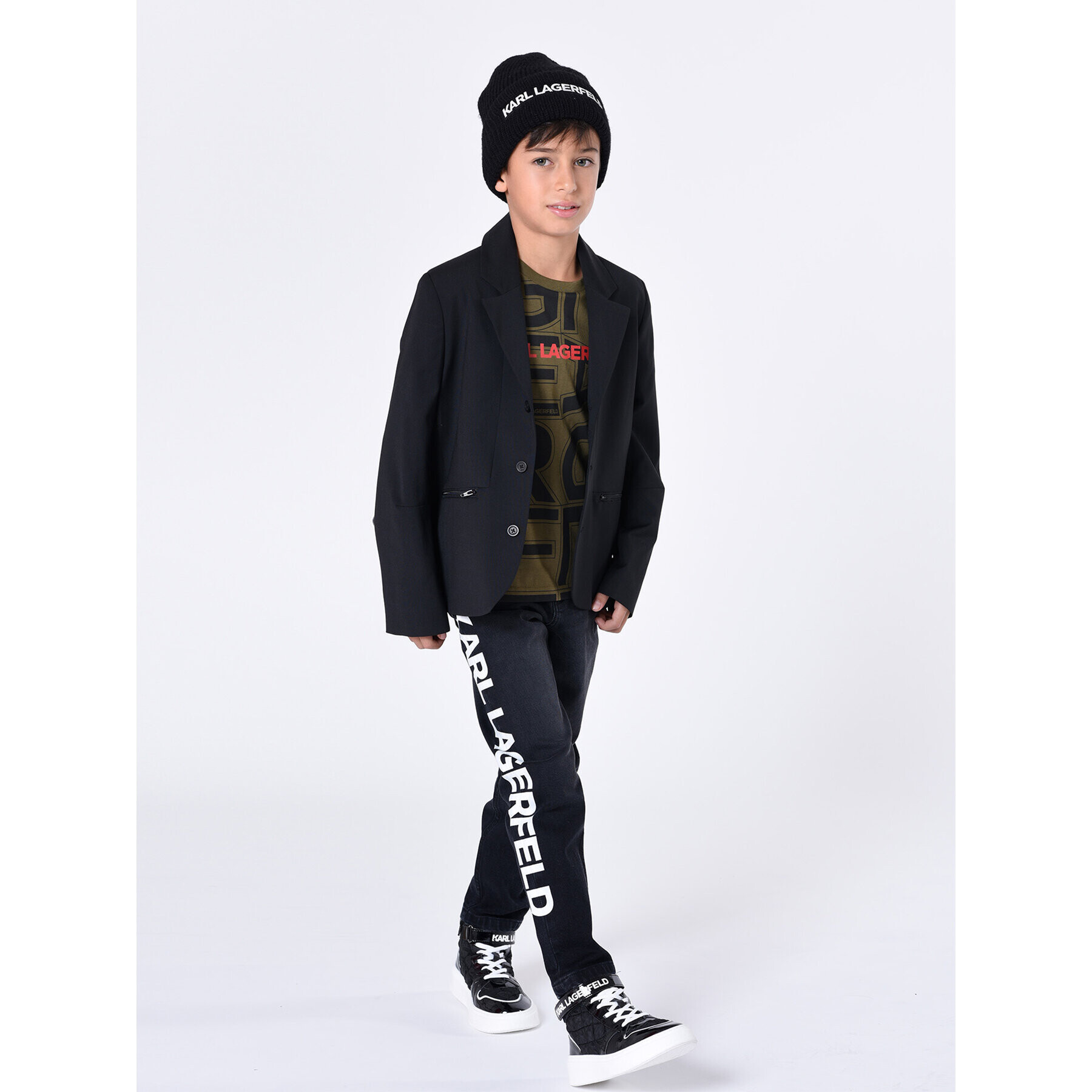 Karl Lagerfeld Kids Jeansy Z24168 D Černá Tapered Fit - Pepit.cz