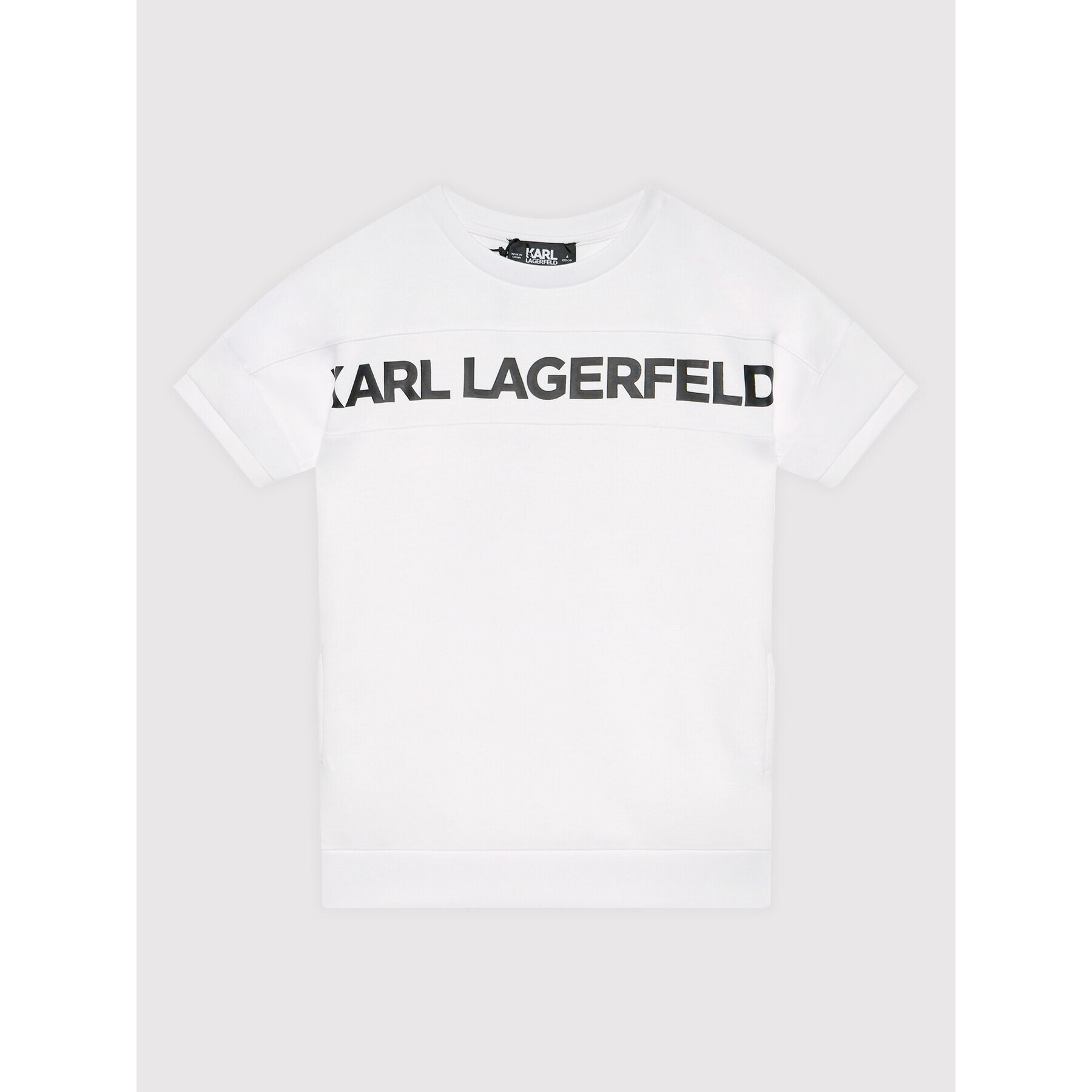 Karl Lagerfeld Kids Každodenní šaty Z12206 D Bílá Regular Fit - Pepit.cz