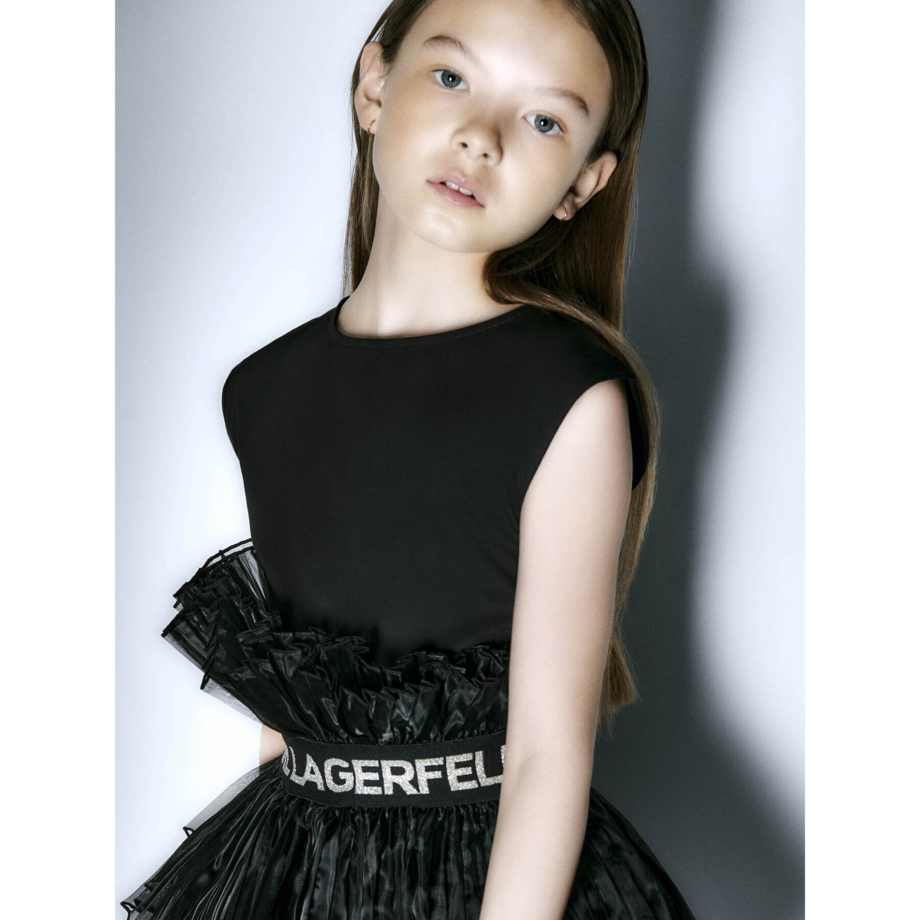 Karl Lagerfeld Kids Každodenní šaty Z12260 M Černá Regular Fit - Pepit.cz