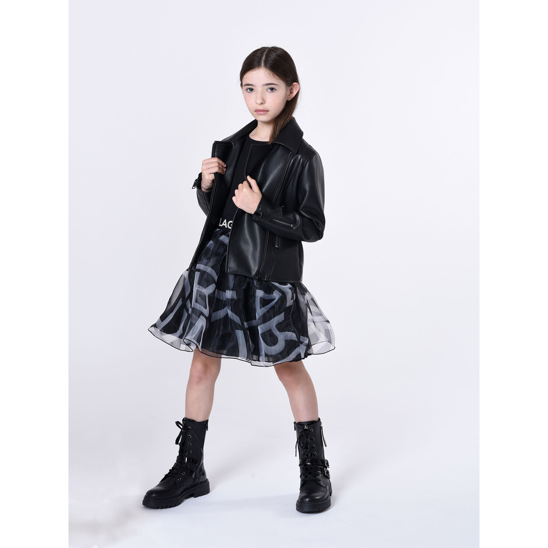 Karl Lagerfeld Kids Každodenní šaty Z12261 M Černá Regular Fit - Pepit.cz