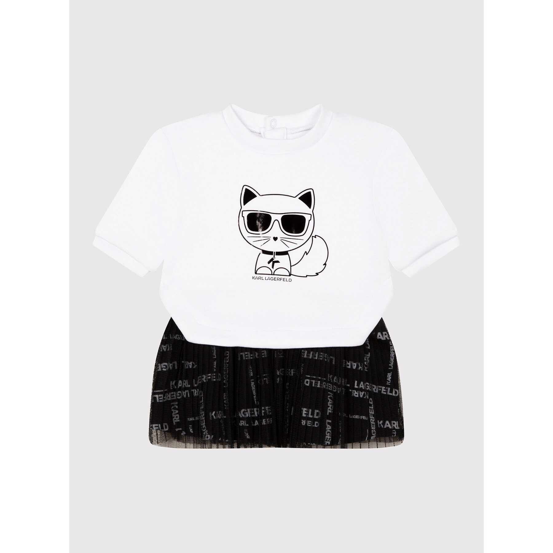 Karl Lagerfeld Kids Každodenní šaty Z92025 Bílá Regular Fit - Pepit.cz