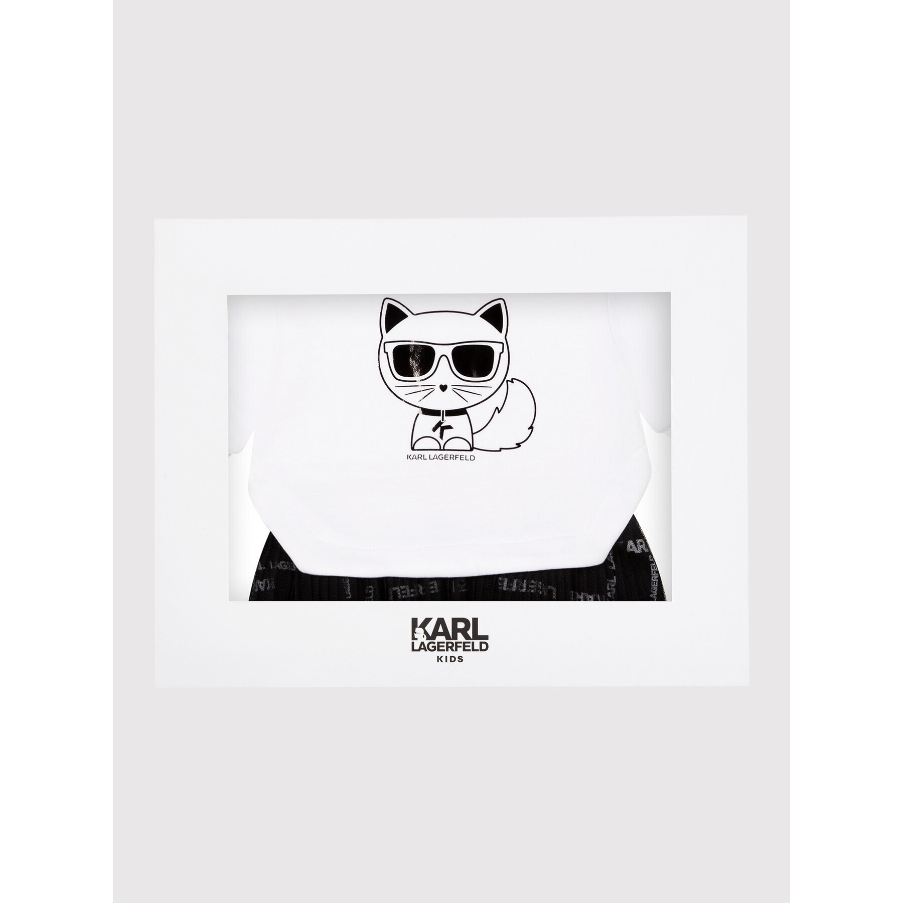 Karl Lagerfeld Kids Každodenní šaty Z92025 Bílá Regular Fit - Pepit.cz