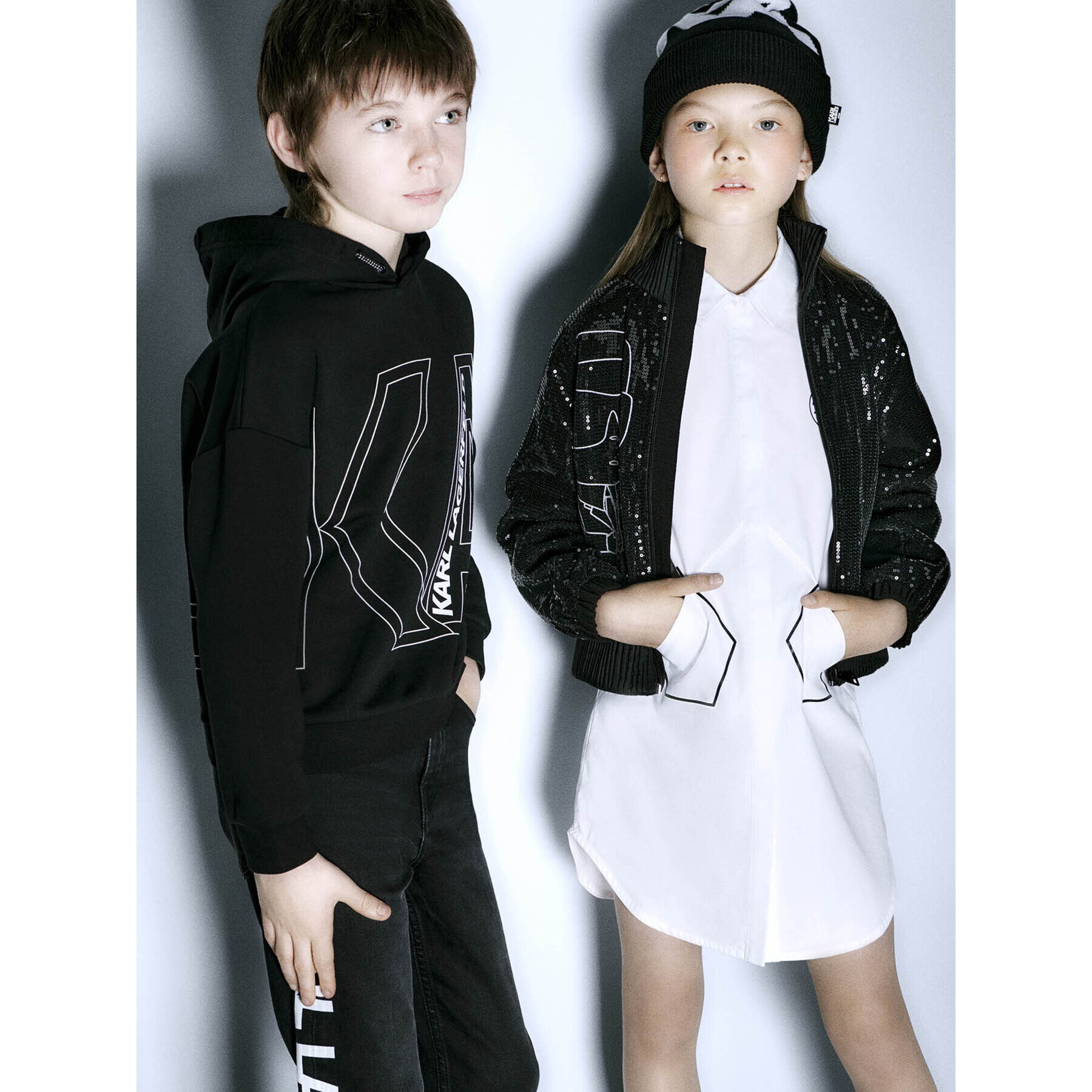 Karl Lagerfeld Kids Košilové šaty Z12252 D Bílá Regular Fit - Pepit.cz