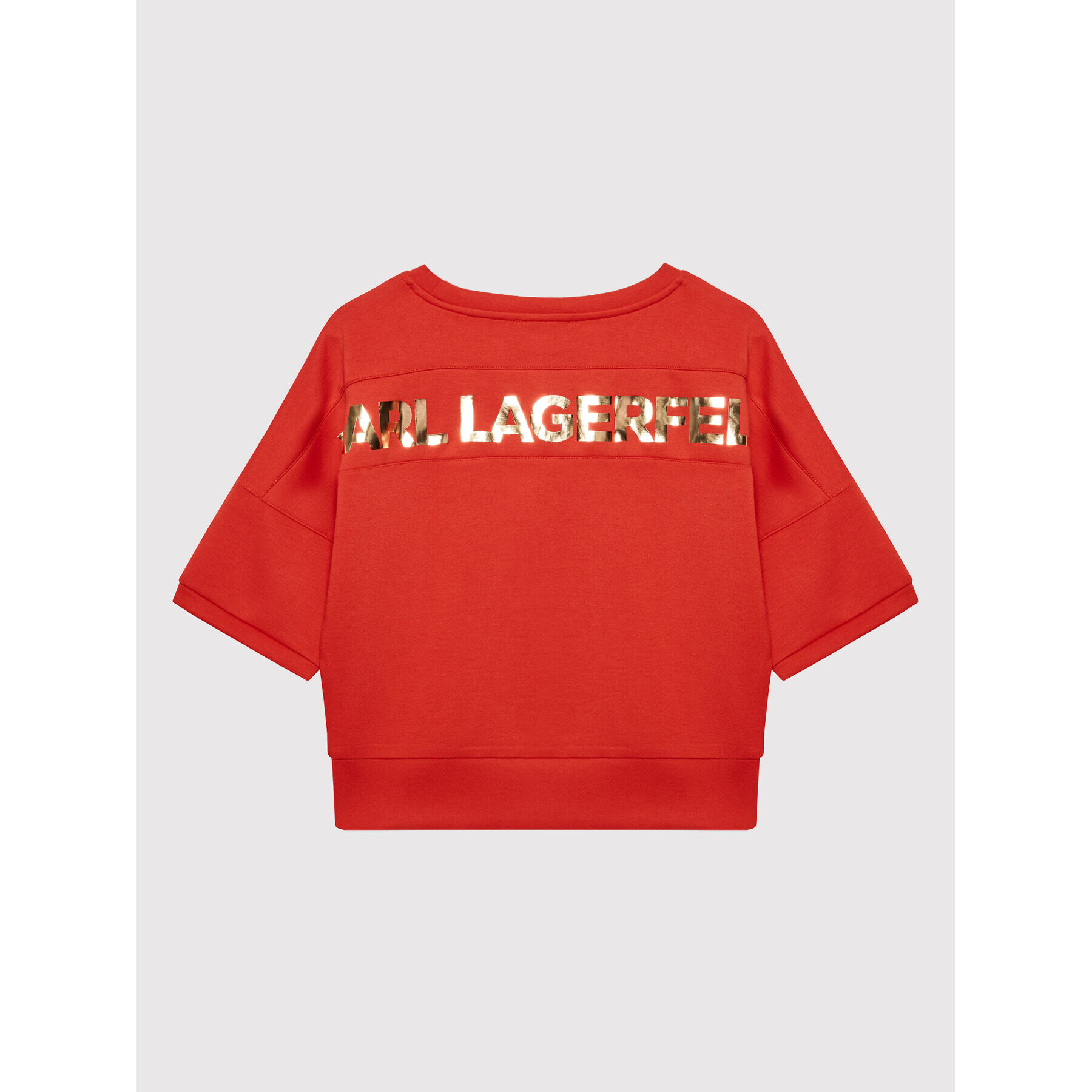 Karl Lagerfeld Kids Mikina Z15370 S Červená Relaxed Fit - Pepit.cz