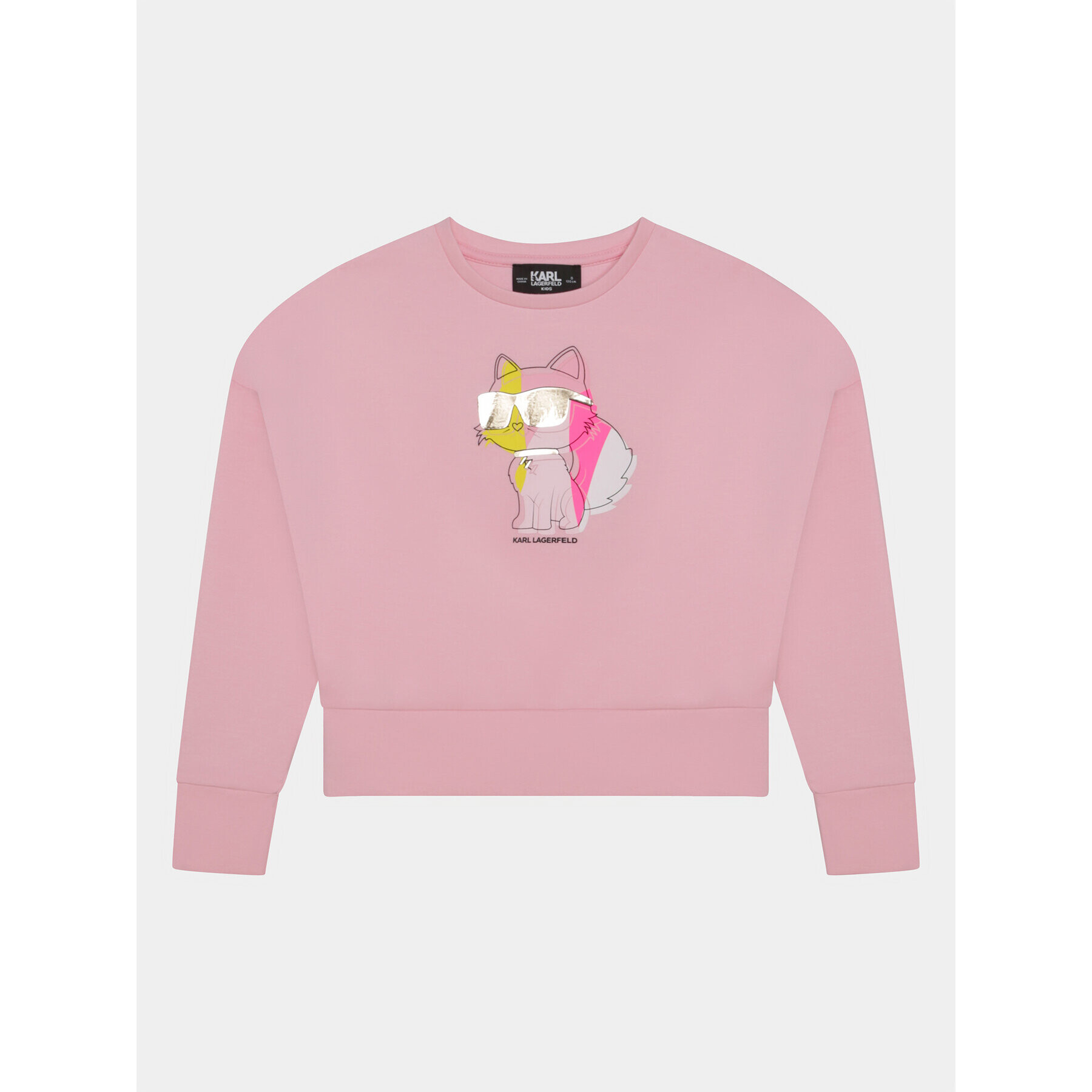 Karl Lagerfeld Kids Mikina Z15456 S Růžová Regular Fit - Pepit.cz