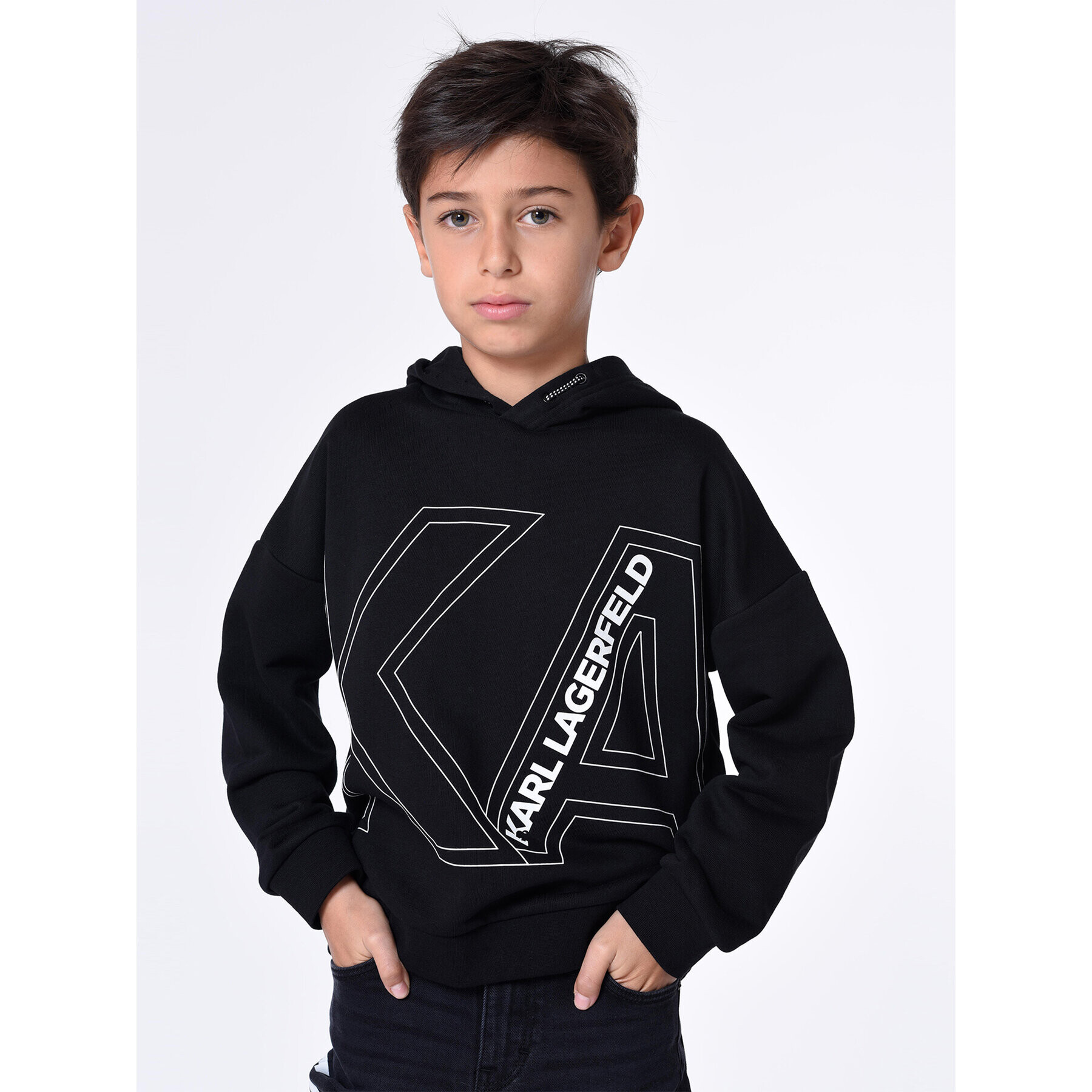 Karl Lagerfeld Kids Mikina Z25431 D Černá Regular Fit - Pepit.cz