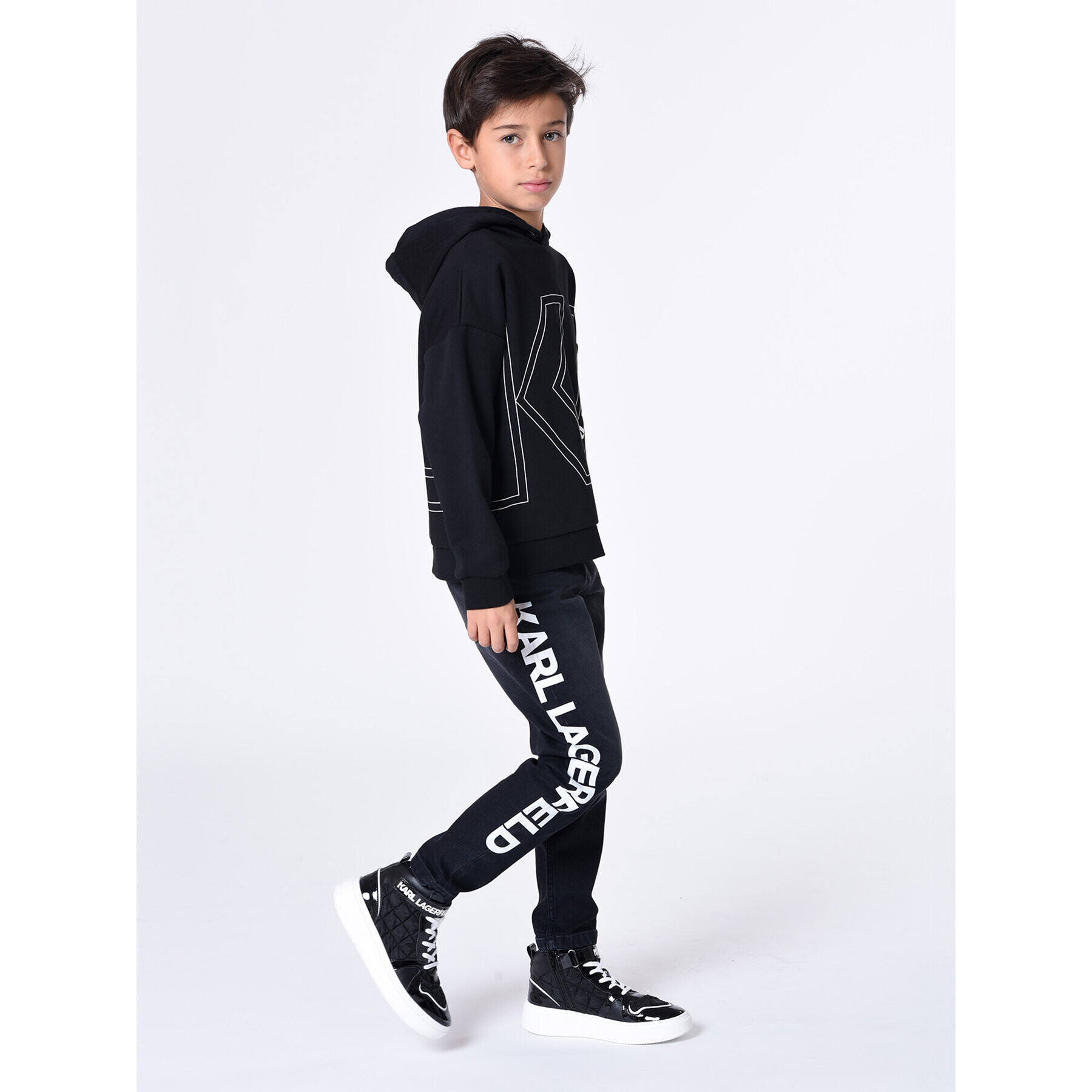 Karl Lagerfeld Kids Mikina Z25431 D Černá Regular Fit - Pepit.cz