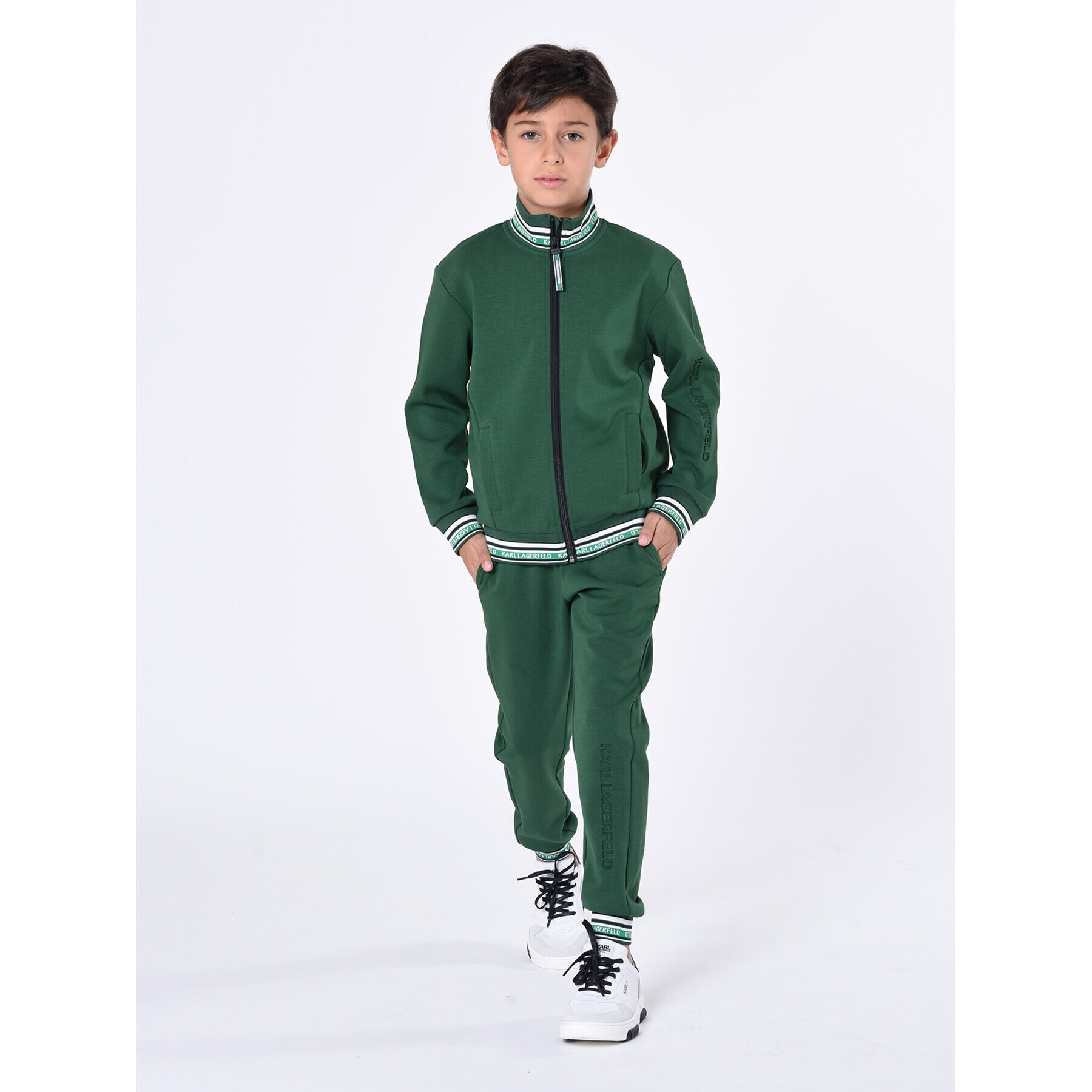 Karl Lagerfeld Kids Mikina Z25436 D Zelená Regular Fit - Pepit.cz