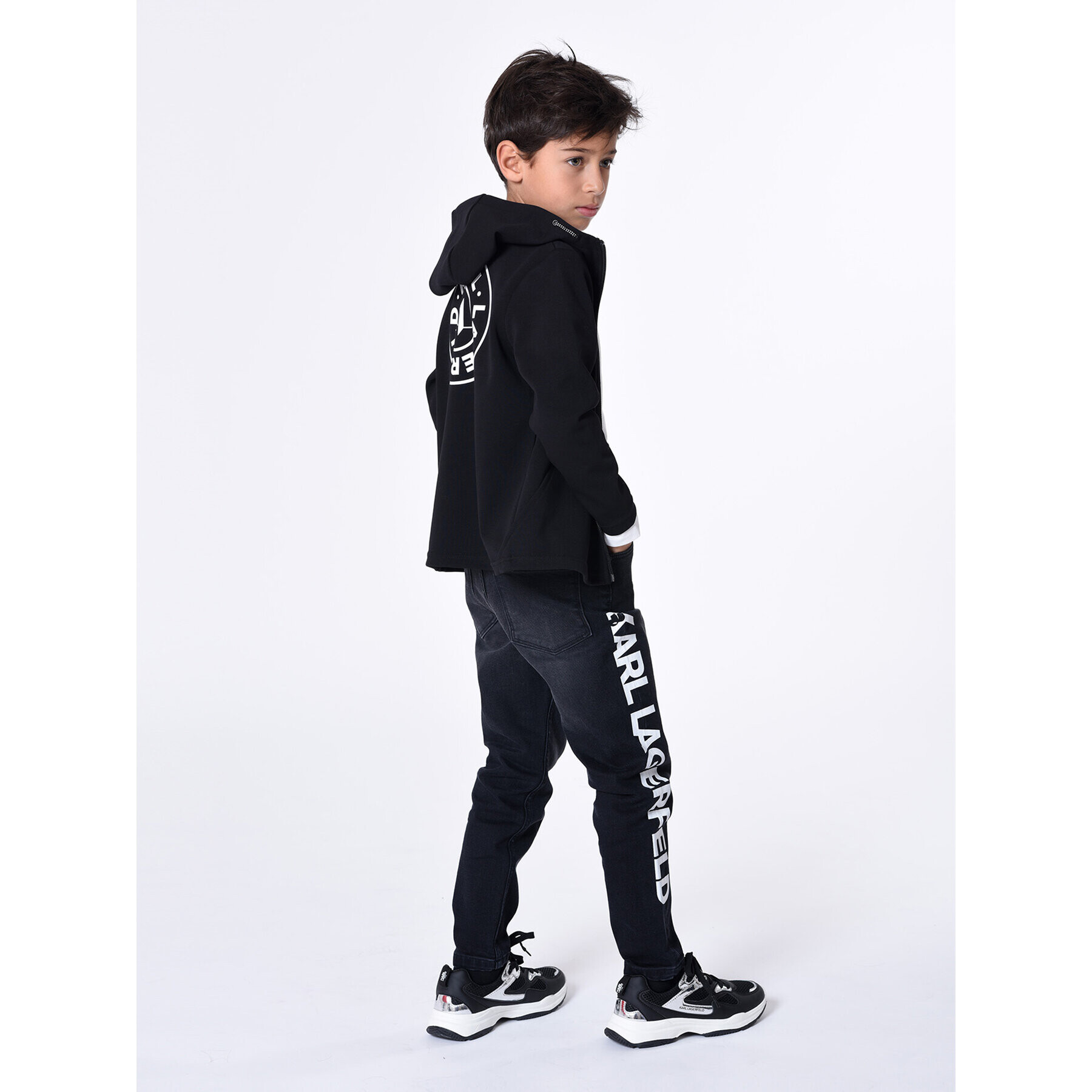 Karl Lagerfeld Kids Mikina Z25438 D Černá Regular Fit - Pepit.cz