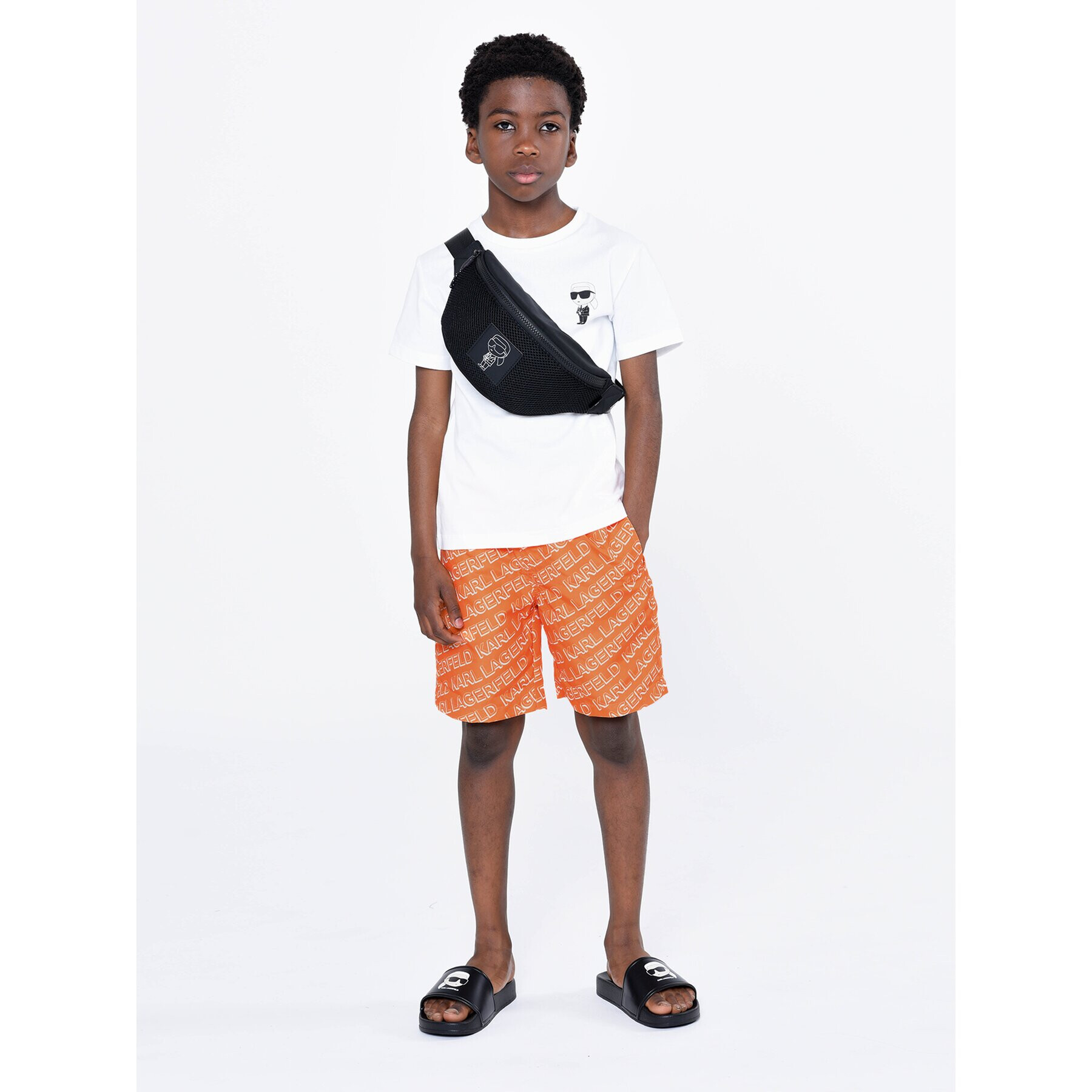 Karl Lagerfeld Kids Plavecké šortky Z20099 D Oranžová Regular Fit - Pepit.cz