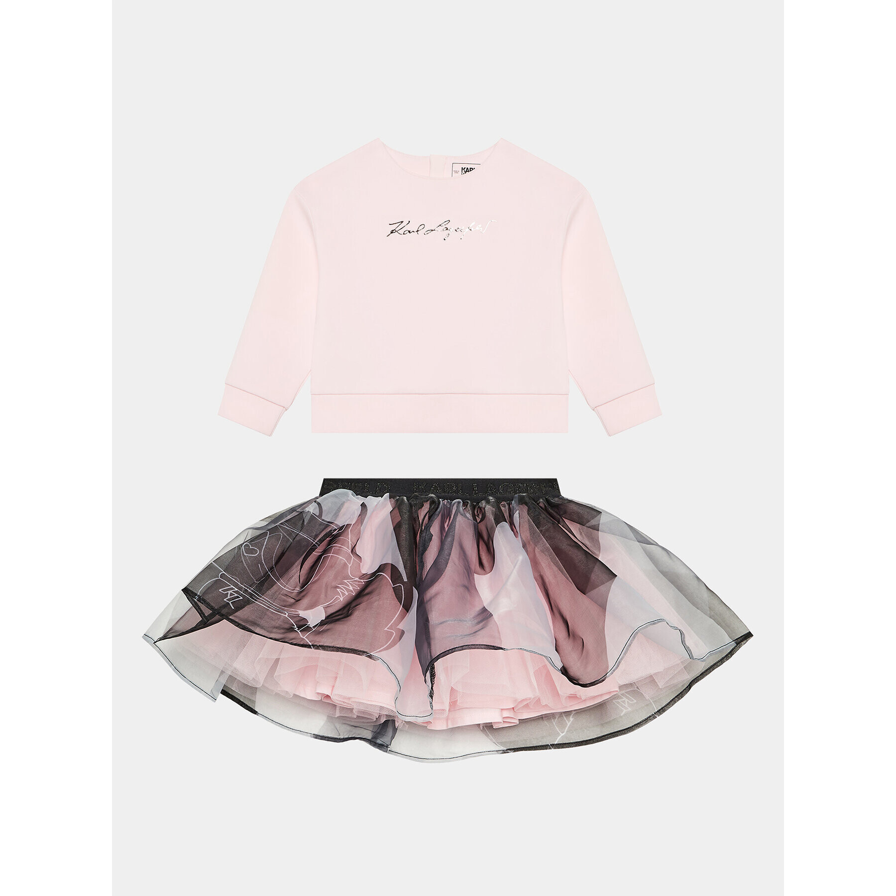 Karl Lagerfeld Kids Sada halenka a sukně Z98144 M Růžová Regular Fit - Pepit.cz