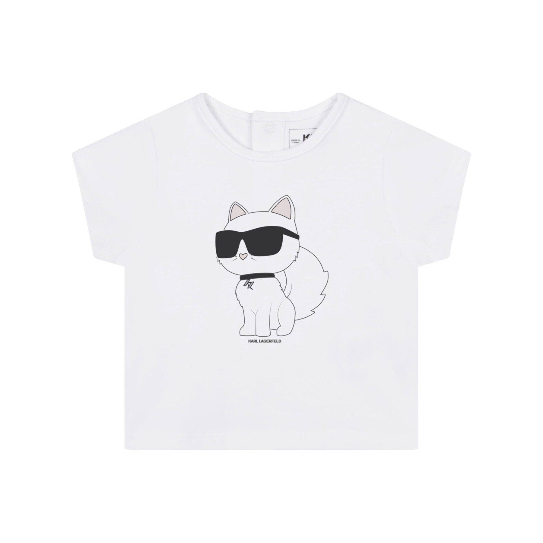 Karl Lagerfeld Kids Sada tričko a kalhoty Z98127 Bílá Regular Fit - Pepit.cz