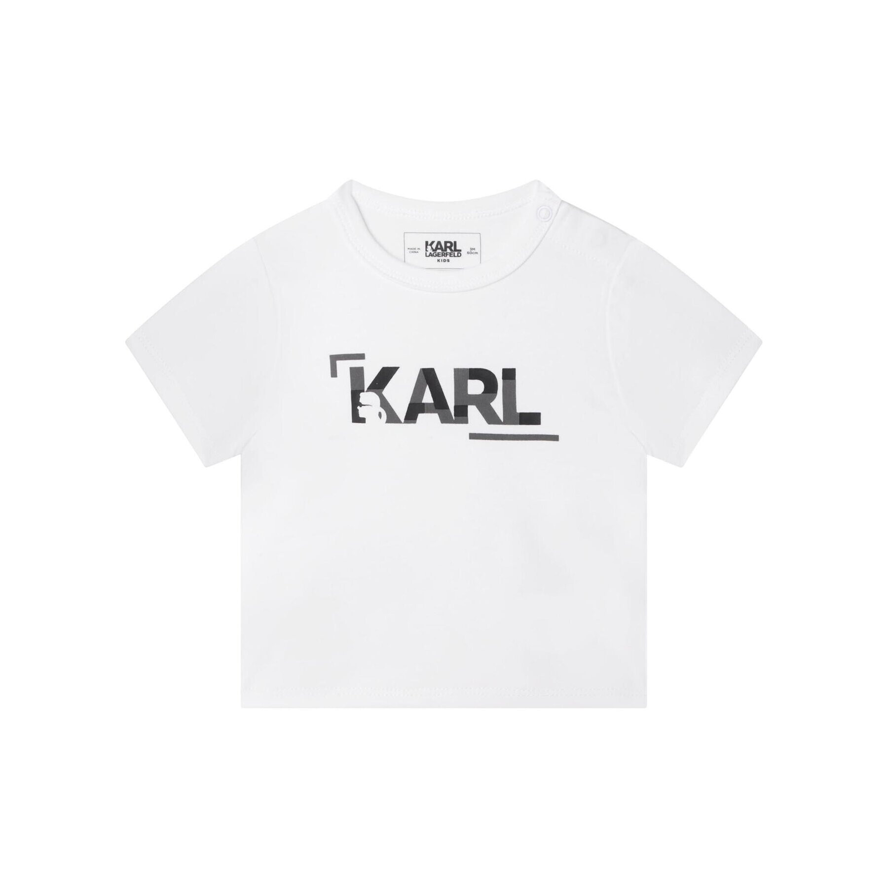 Karl Lagerfeld Kids Sada tričko a kalhoty Z98130 Bílá Regular Fit - Pepit.cz