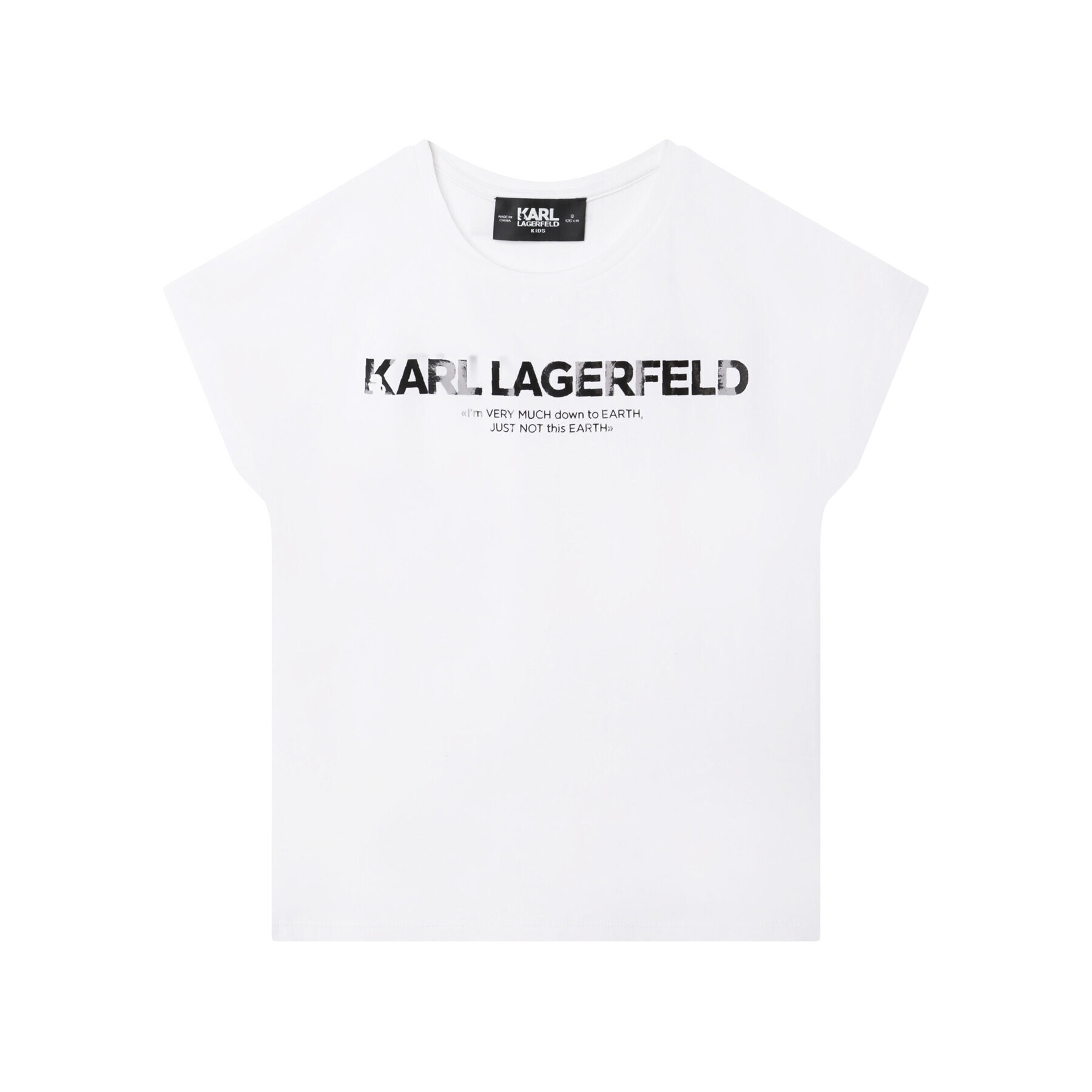 Karl Lagerfeld Kids T-Shirt Z15415 S Bílá Regular Fit - Pepit.cz