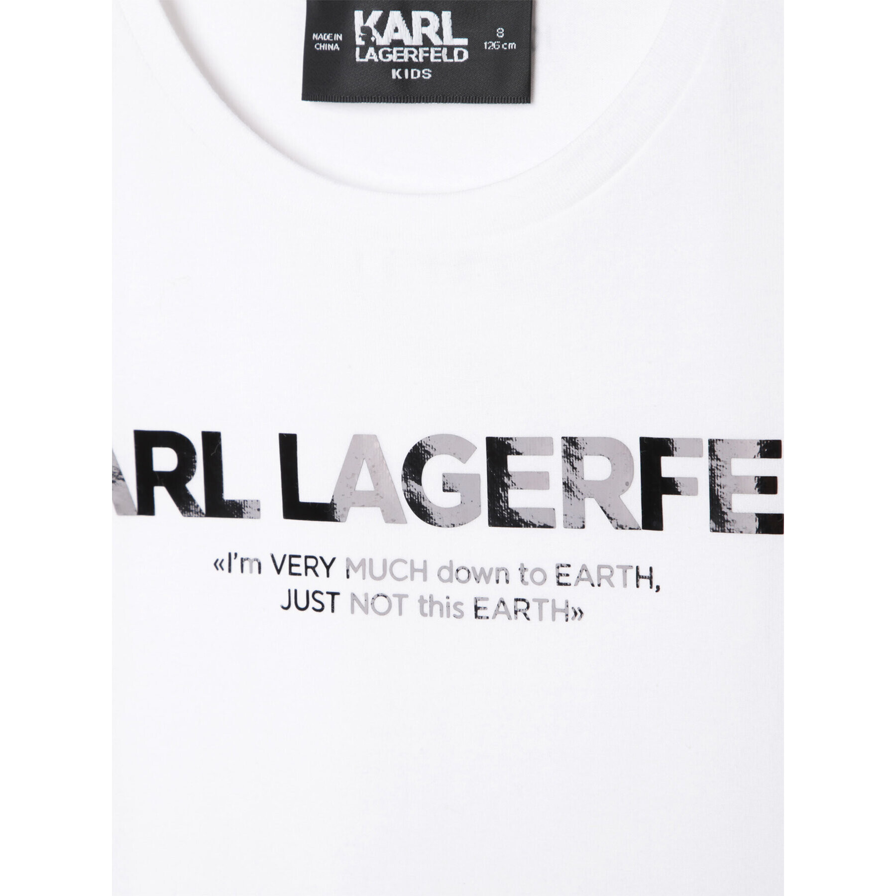 Karl Lagerfeld Kids T-Shirt Z15415 S Bílá Regular Fit - Pepit.cz