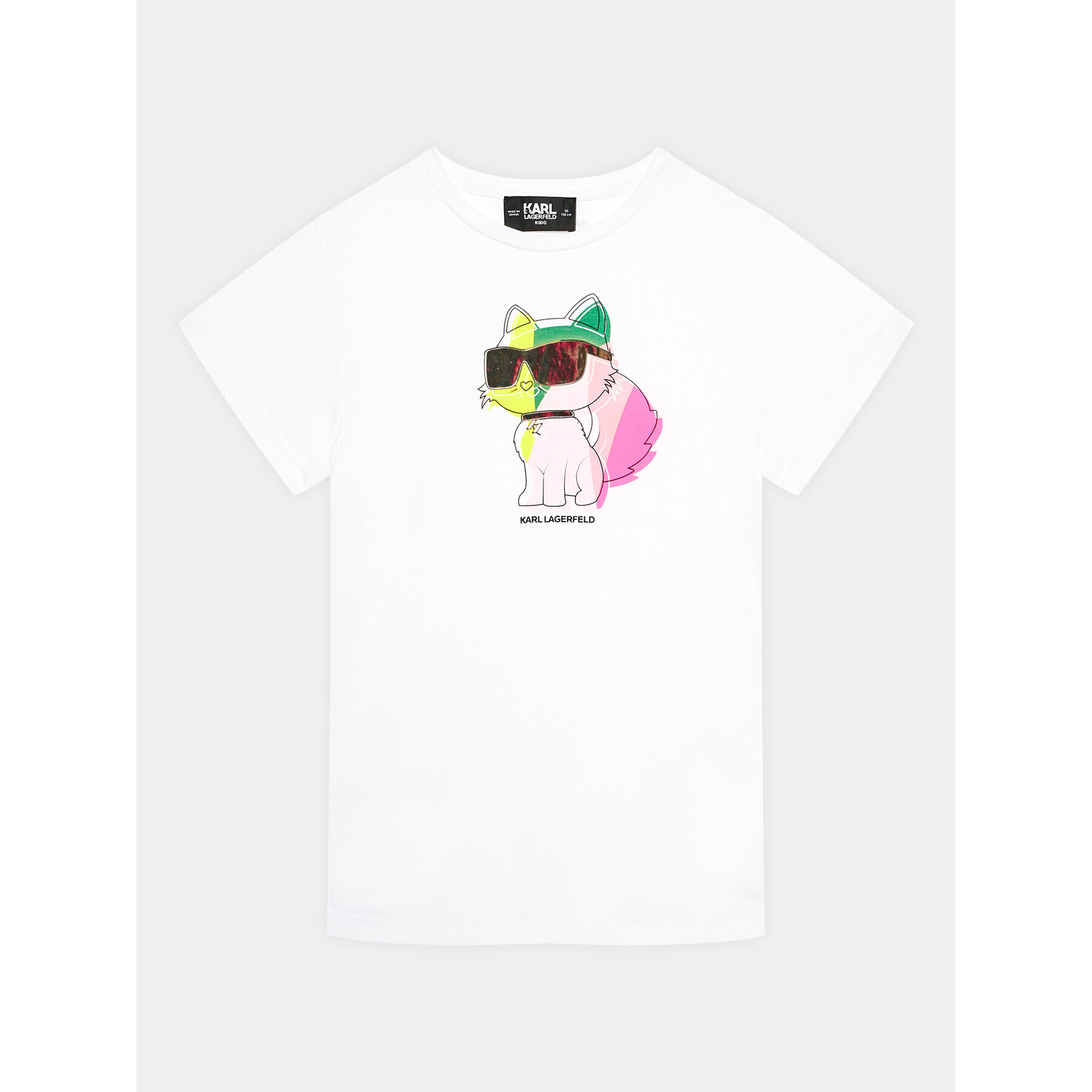 Karl Lagerfeld Kids T-Shirt Z15439 S Bílá Regular Fit - Pepit.cz