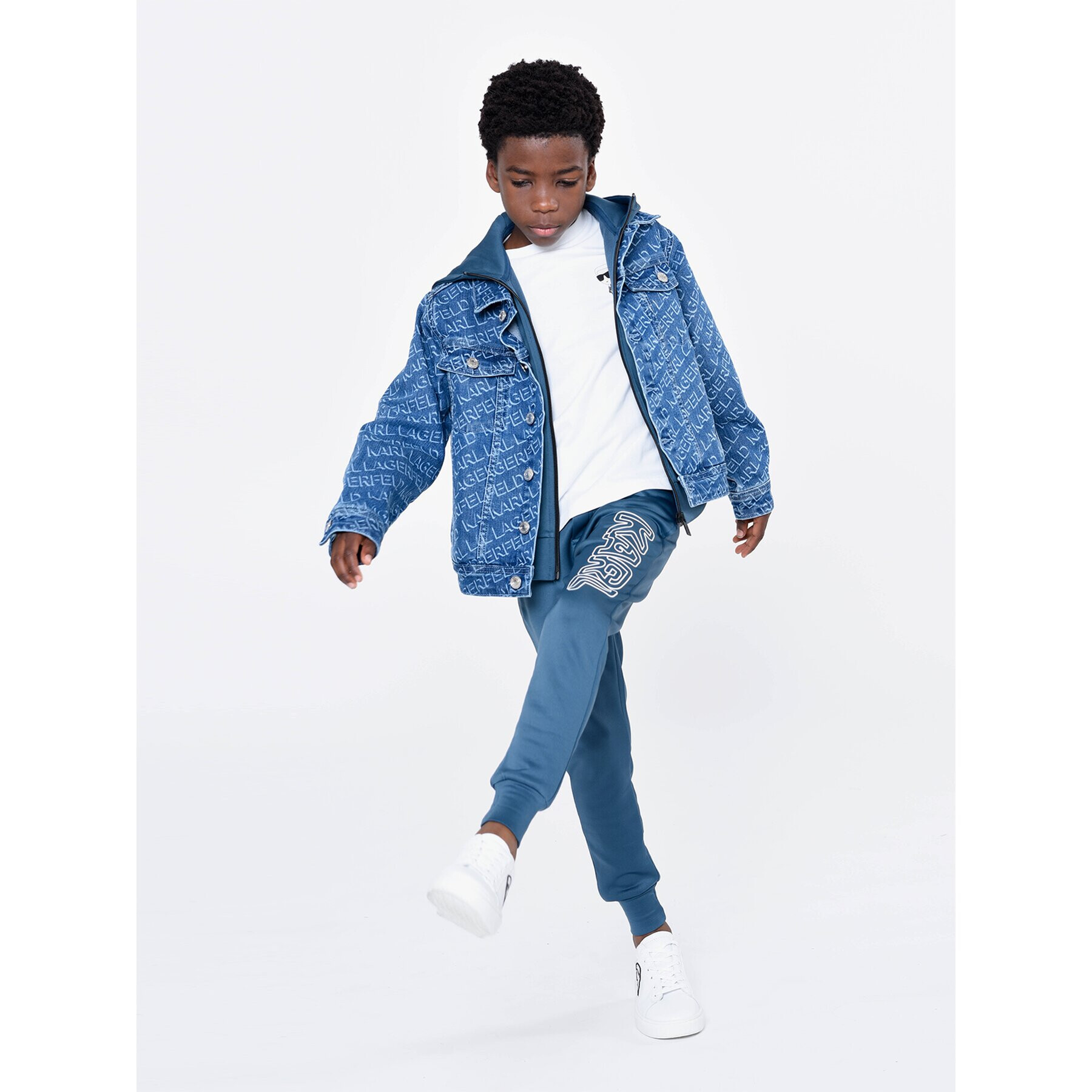 Karl Lagerfeld Kids Teplákové kalhoty Z24154 D Modrá Regular Fit - Pepit.cz