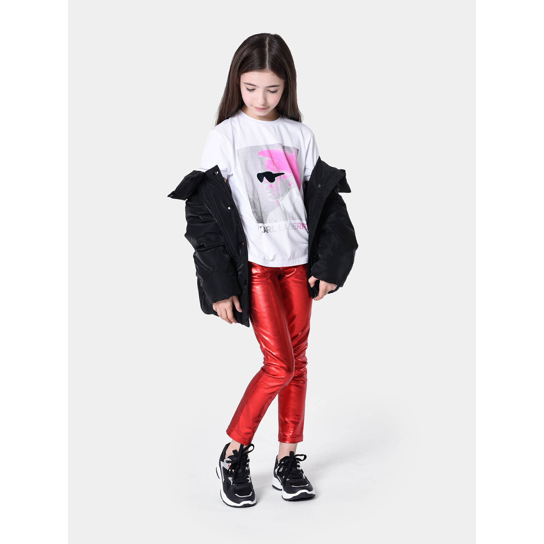 Karl Lagerfeld Kids Vatovaná bunda Z16164 D Černá Regular Fit - Pepit.cz