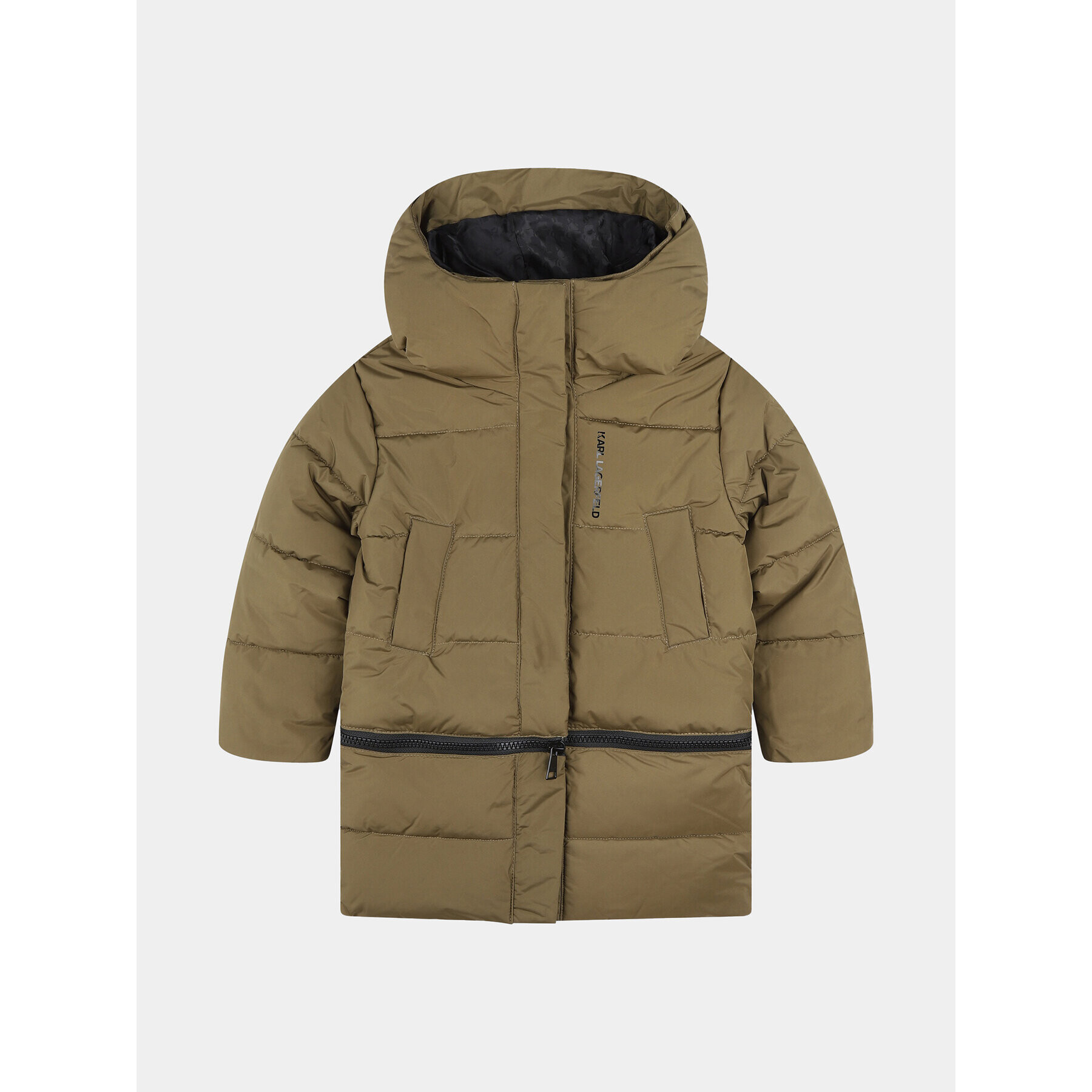 Karl Lagerfeld Kids Vatovaná bunda Z16167 D Khaki Regular Fit - Pepit.cz