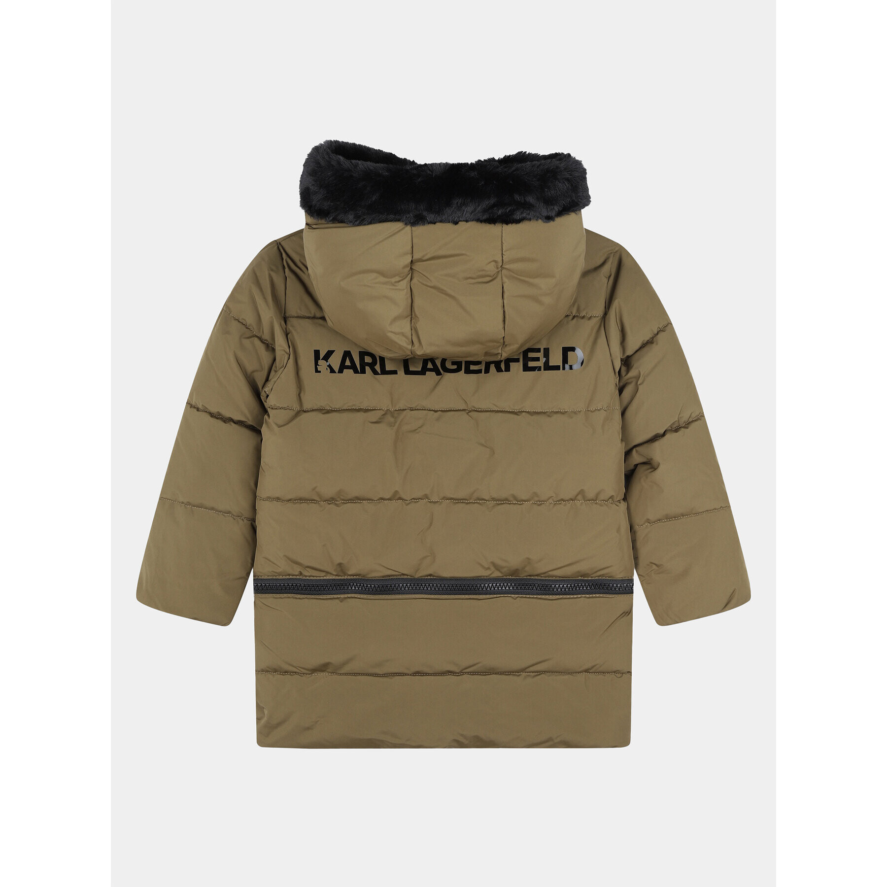 Karl Lagerfeld Kids Vatovaná bunda Z16167 D Khaki Regular Fit - Pepit.cz