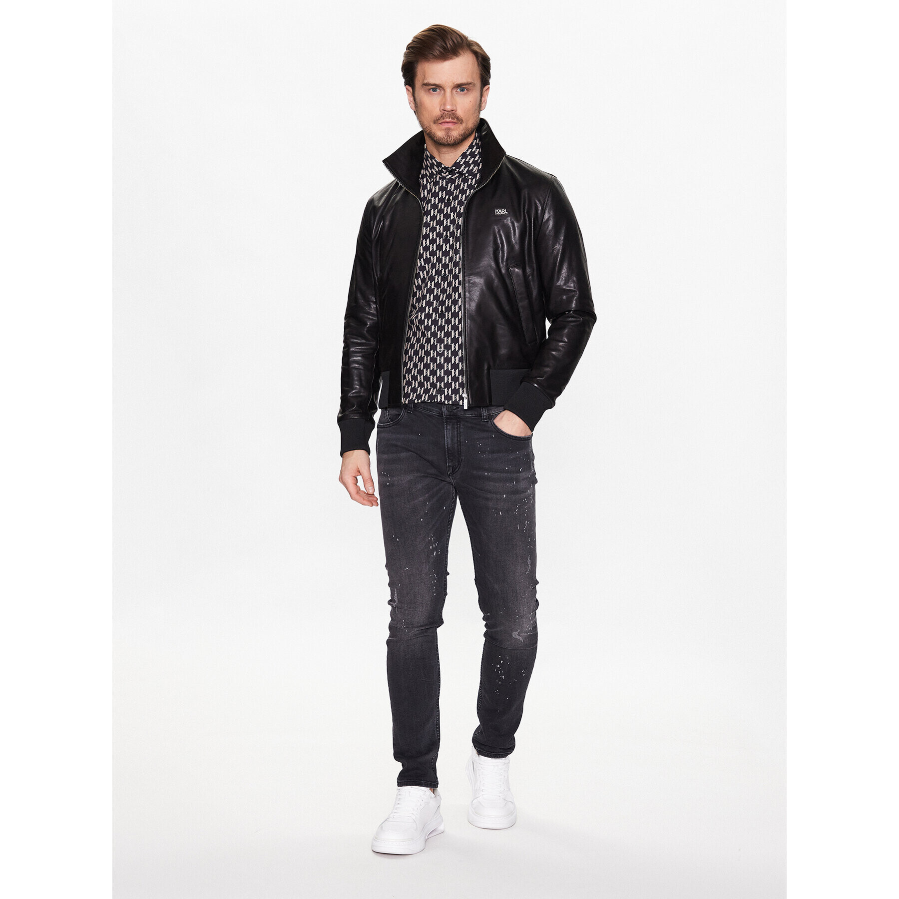 KARL LAGERFELD Košile 605003 532695 Černá Slim Fit - Pepit.cz