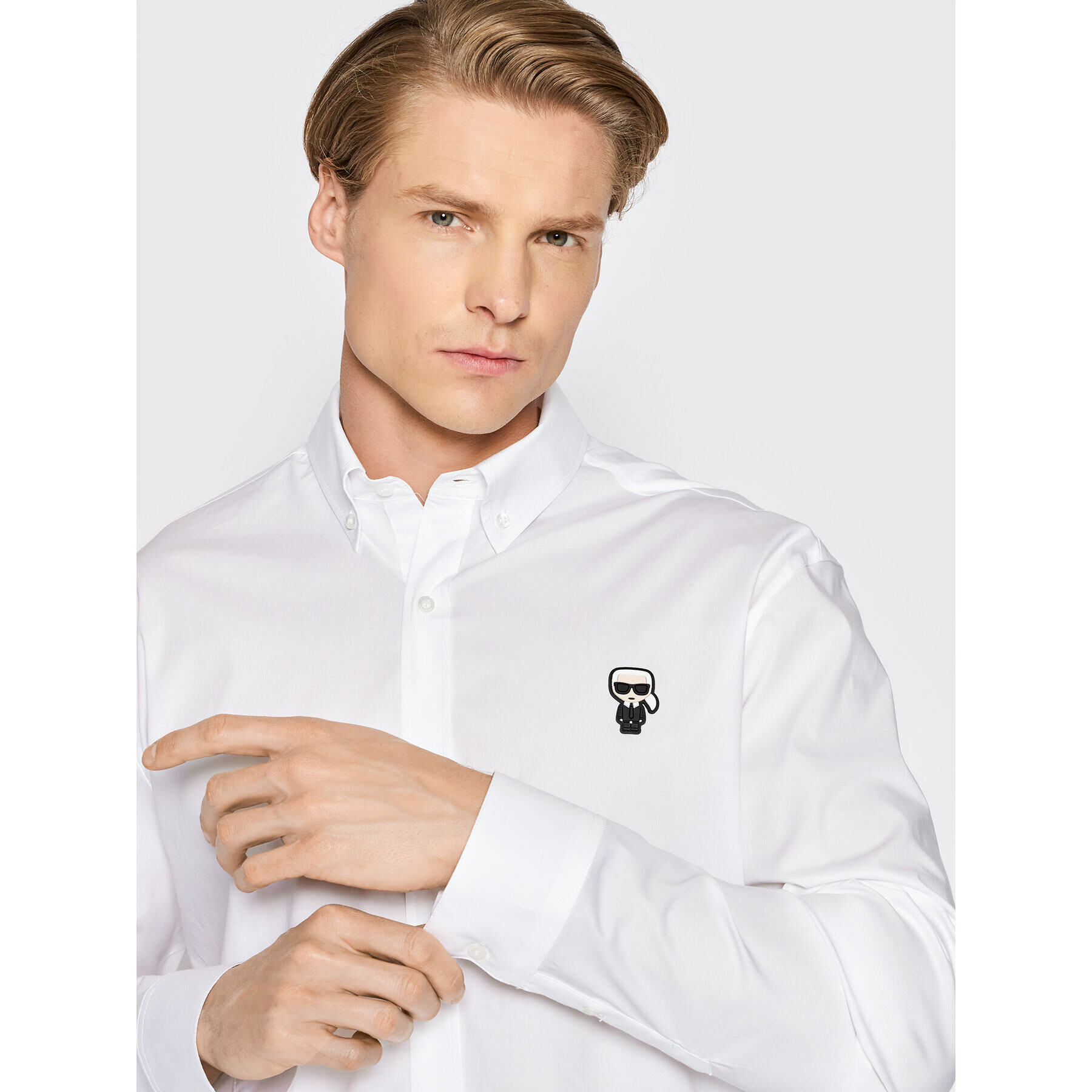 KARL LAGERFELD Košile 605911 521600 Bílá Regular Fit - Pepit.cz