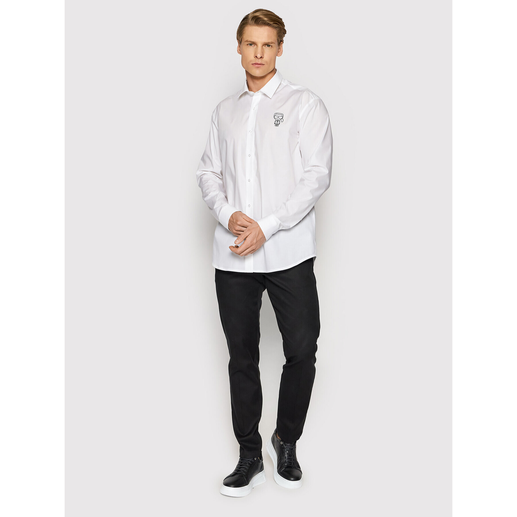 KARL LAGERFELD Košile 605918 521600 Bílá Regular Fit - Pepit.cz