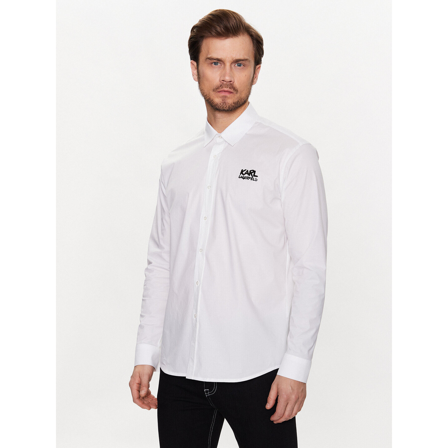 KARL LAGERFELD Košile 605980 531600 Bílá Regular Fit - Pepit.cz