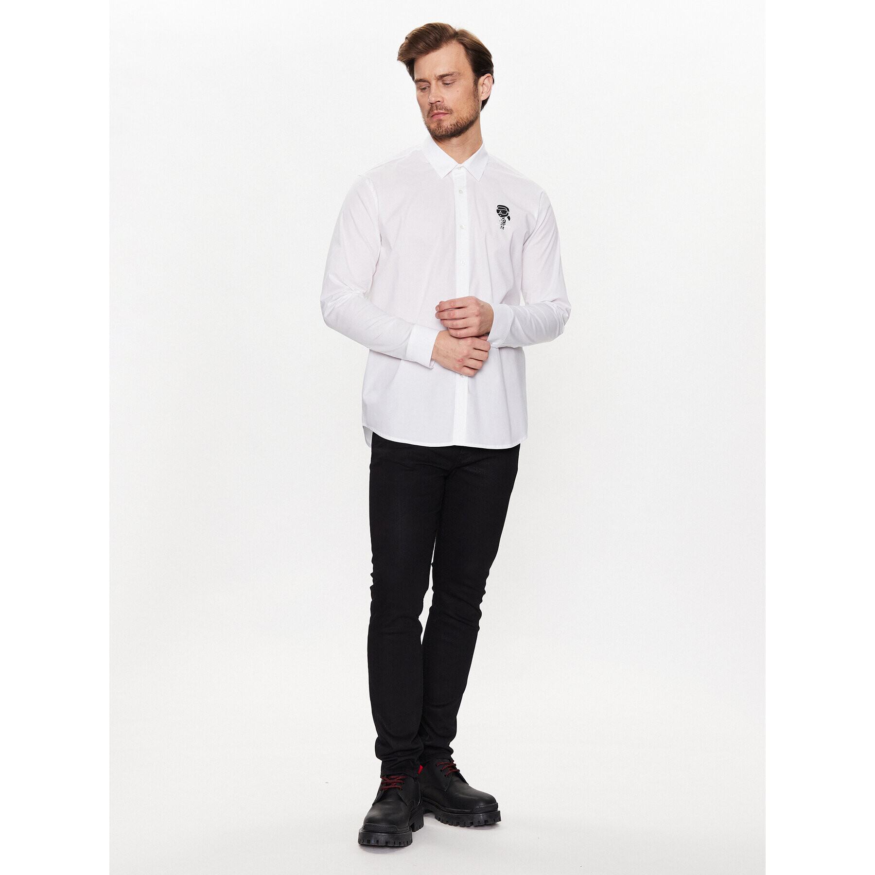 KARL LAGERFELD Košile 605982 531600 Bílá Regular Fit - Pepit.cz