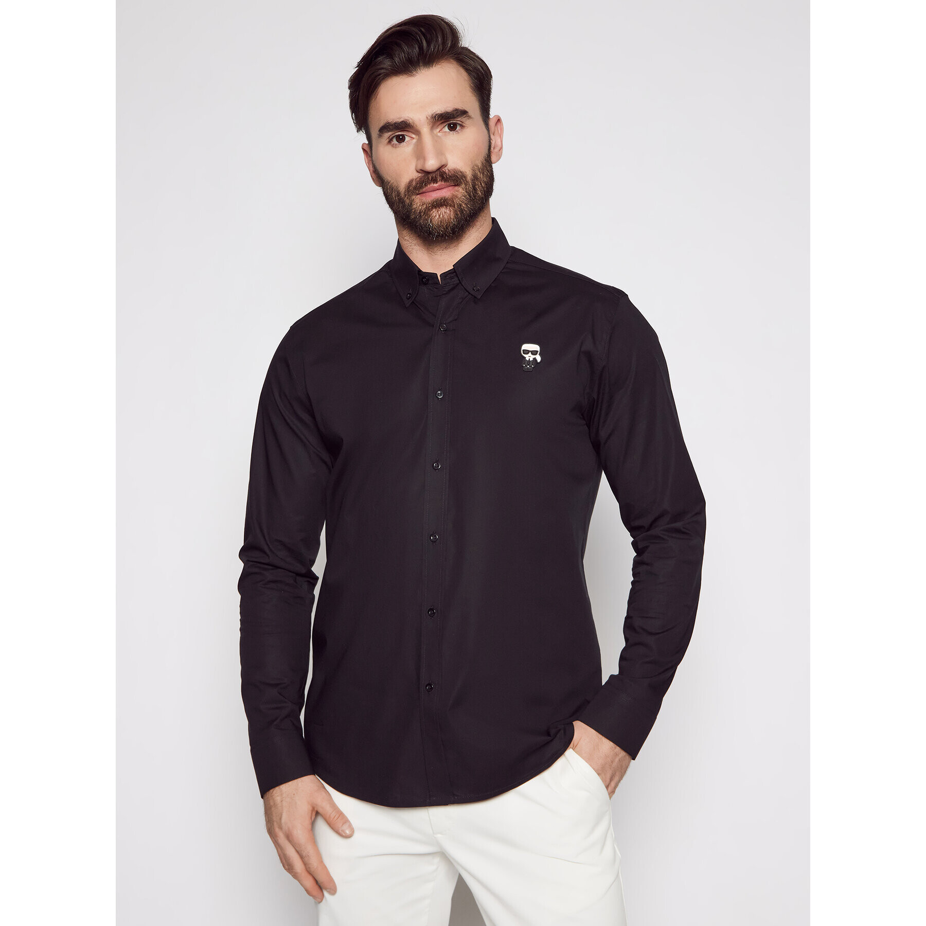 KARL LAGERFELD Košile Casual 605911 511600 Černá Regular Fit - Pepit.cz