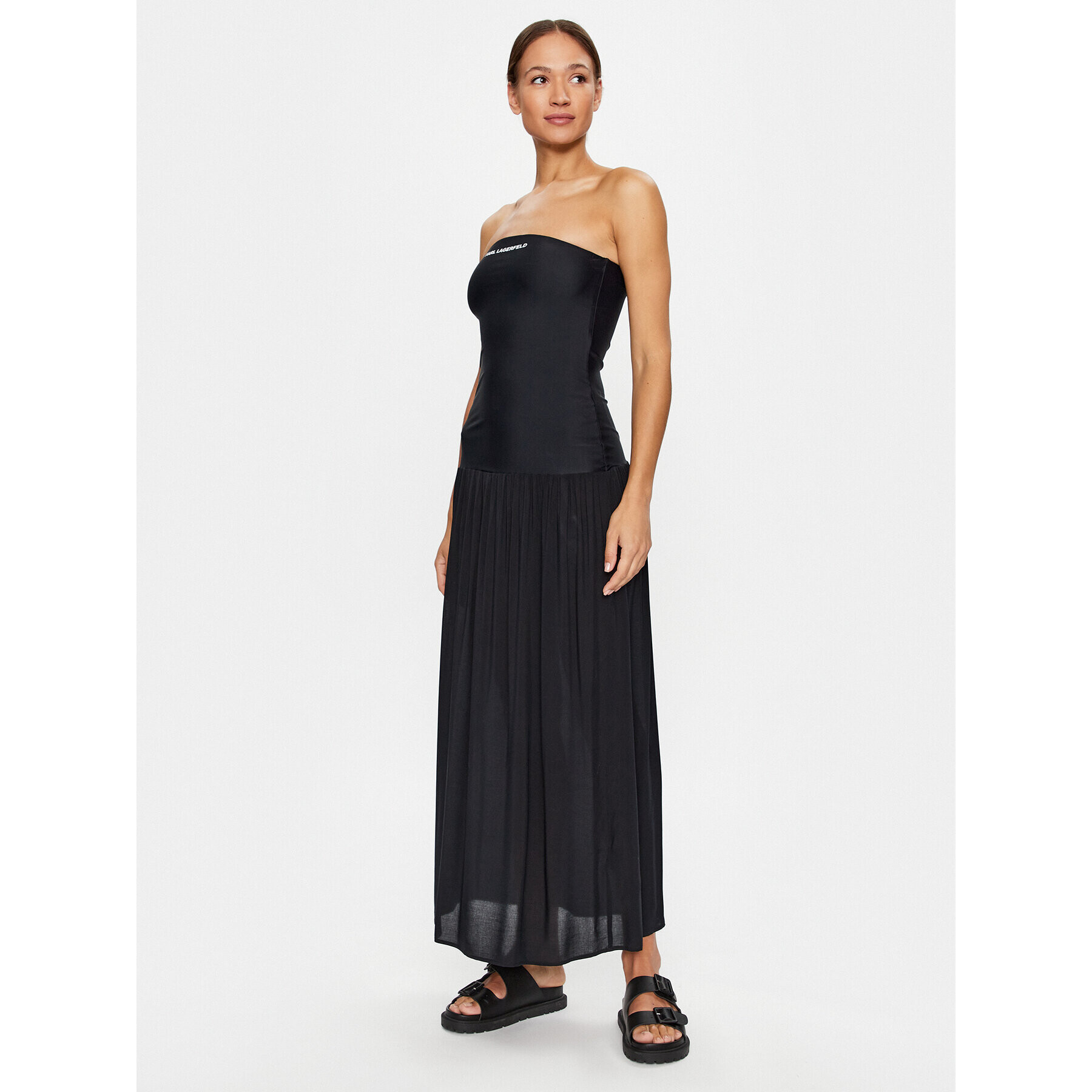 KARL LAGERFELD Letní šaty Straples Beach Dress 231W2206 Černá Regular Fit - Pepit.cz