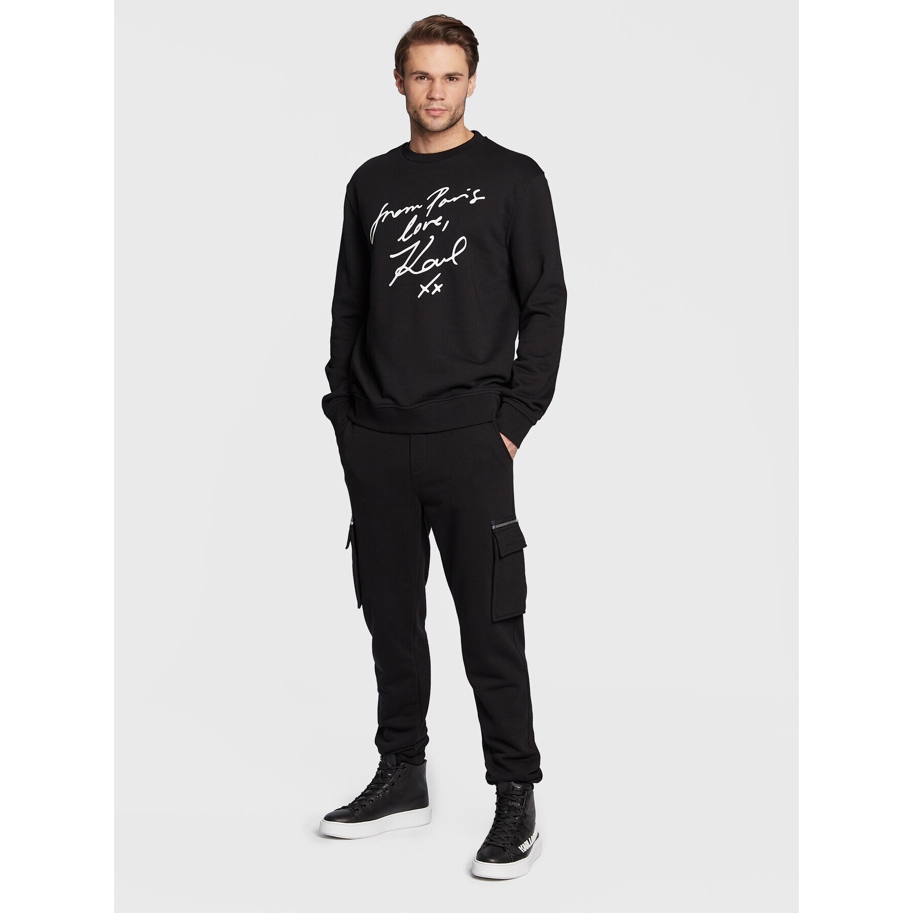 KARL LAGERFELD Mikina 705025 524910 Černá Regular Fit - Pepit.cz