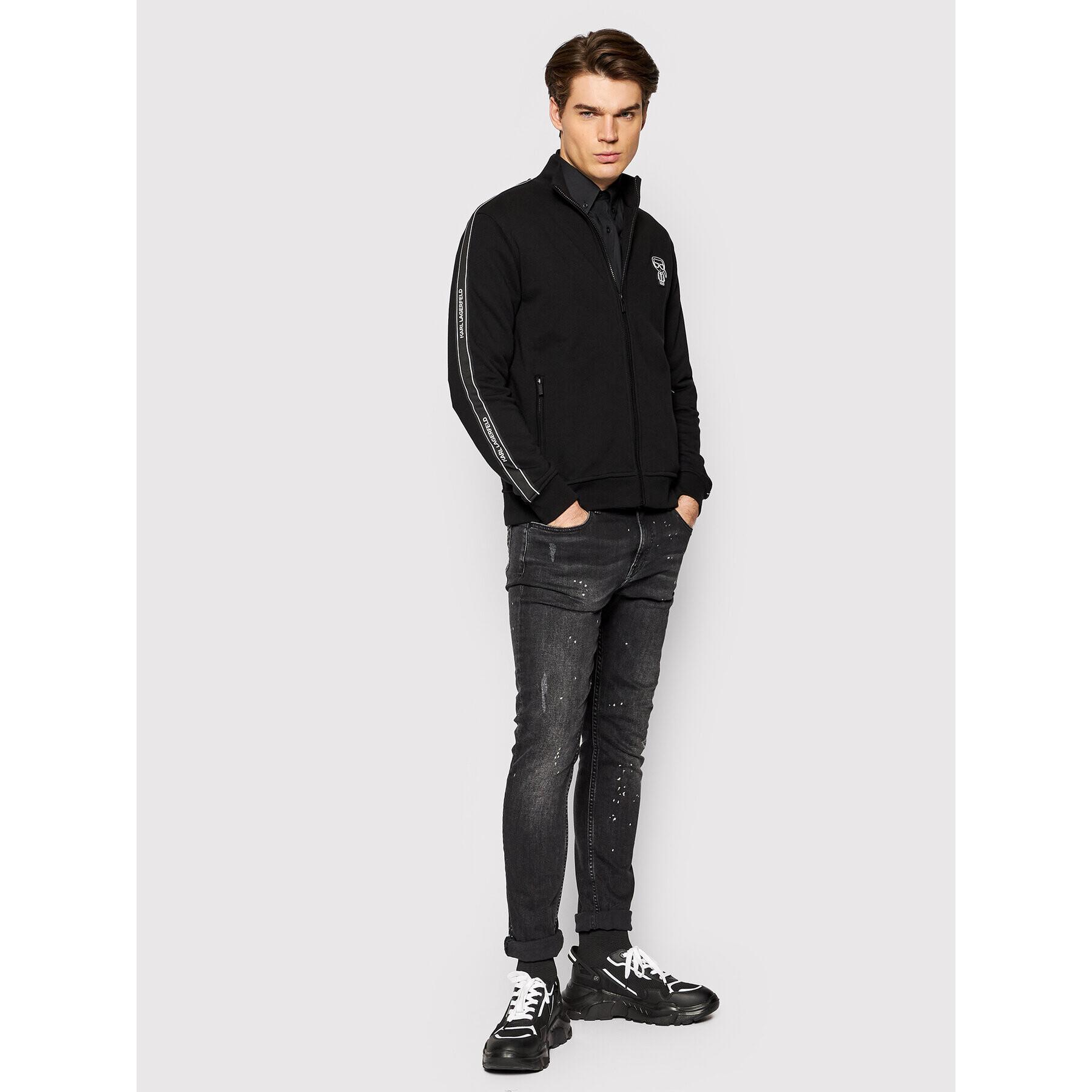 KARL LAGERFELD Mikina 705027 512910 Černá Regular Fit - Pepit.cz