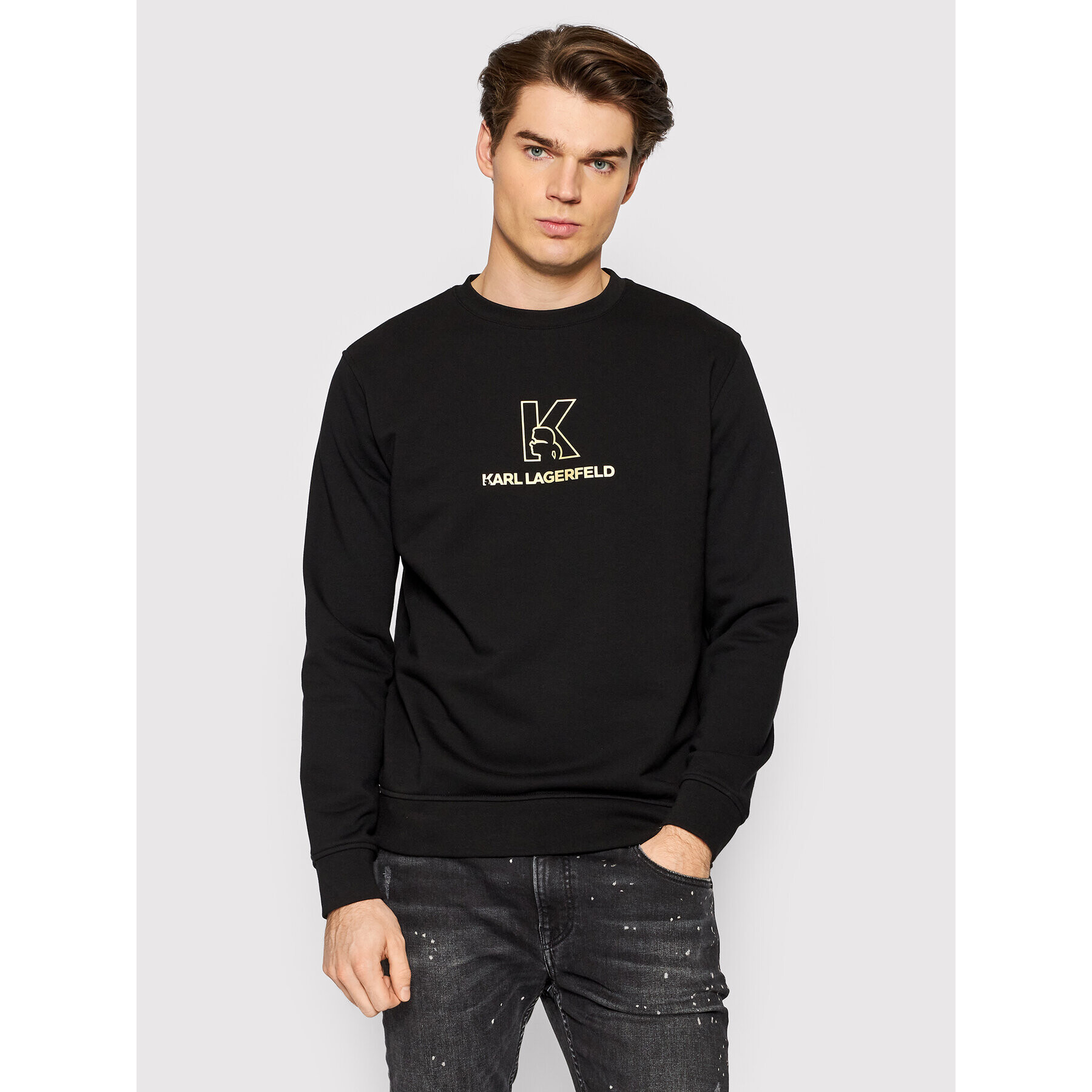 KARL LAGERFELD Mikina 705035 512910 Černá Regular Fit - Pepit.cz