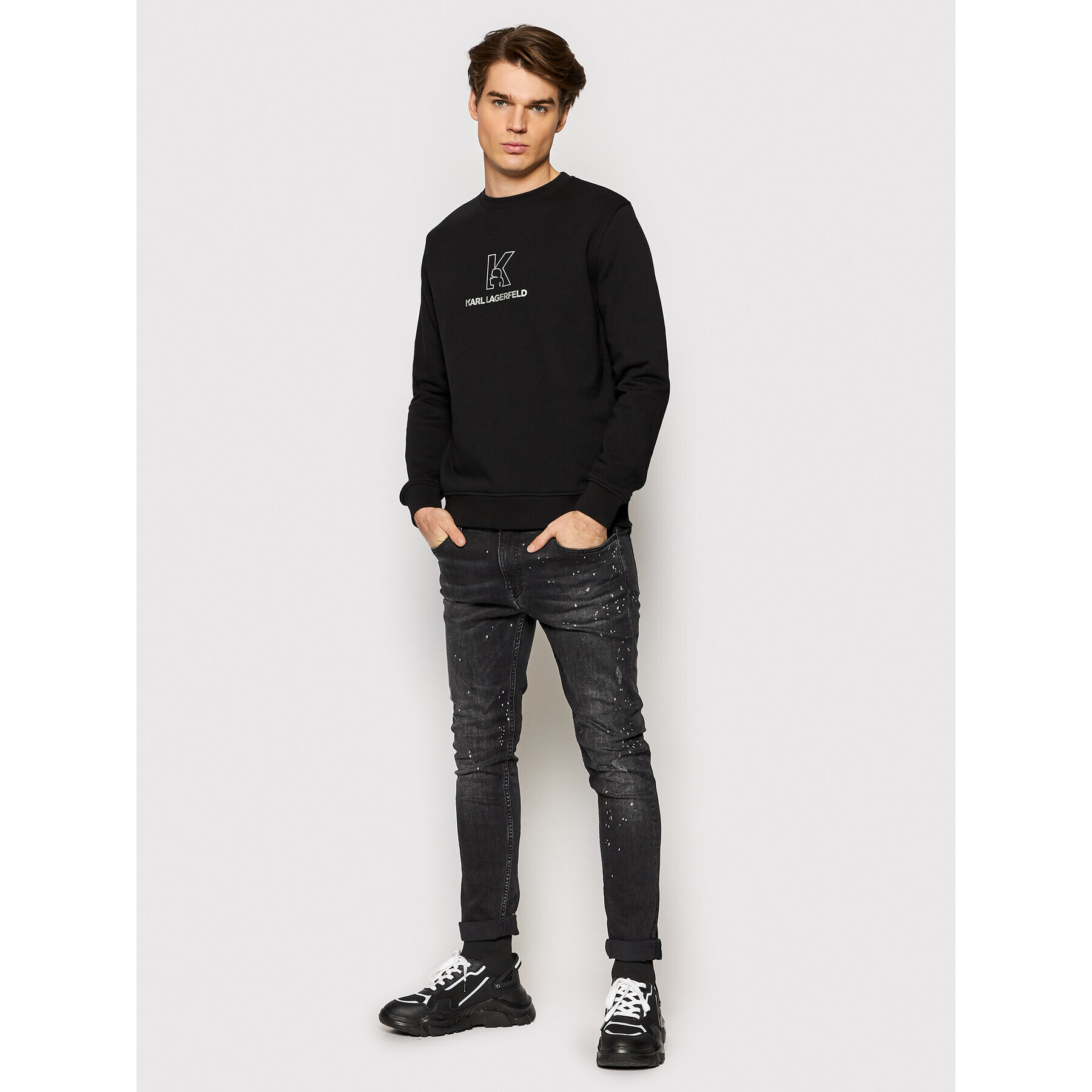 KARL LAGERFELD Mikina 705035 512910 Černá Regular Fit - Pepit.cz