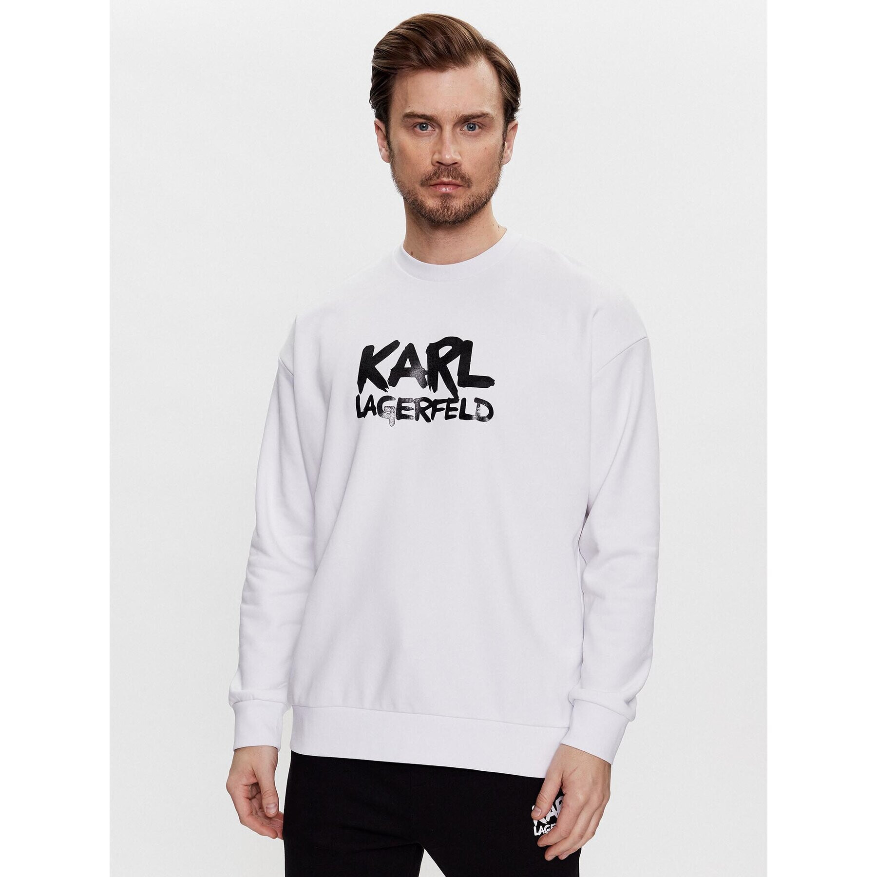 KARL LAGERFELD Mikina 705280 531900 Bílá Regular Fit - Pepit.cz