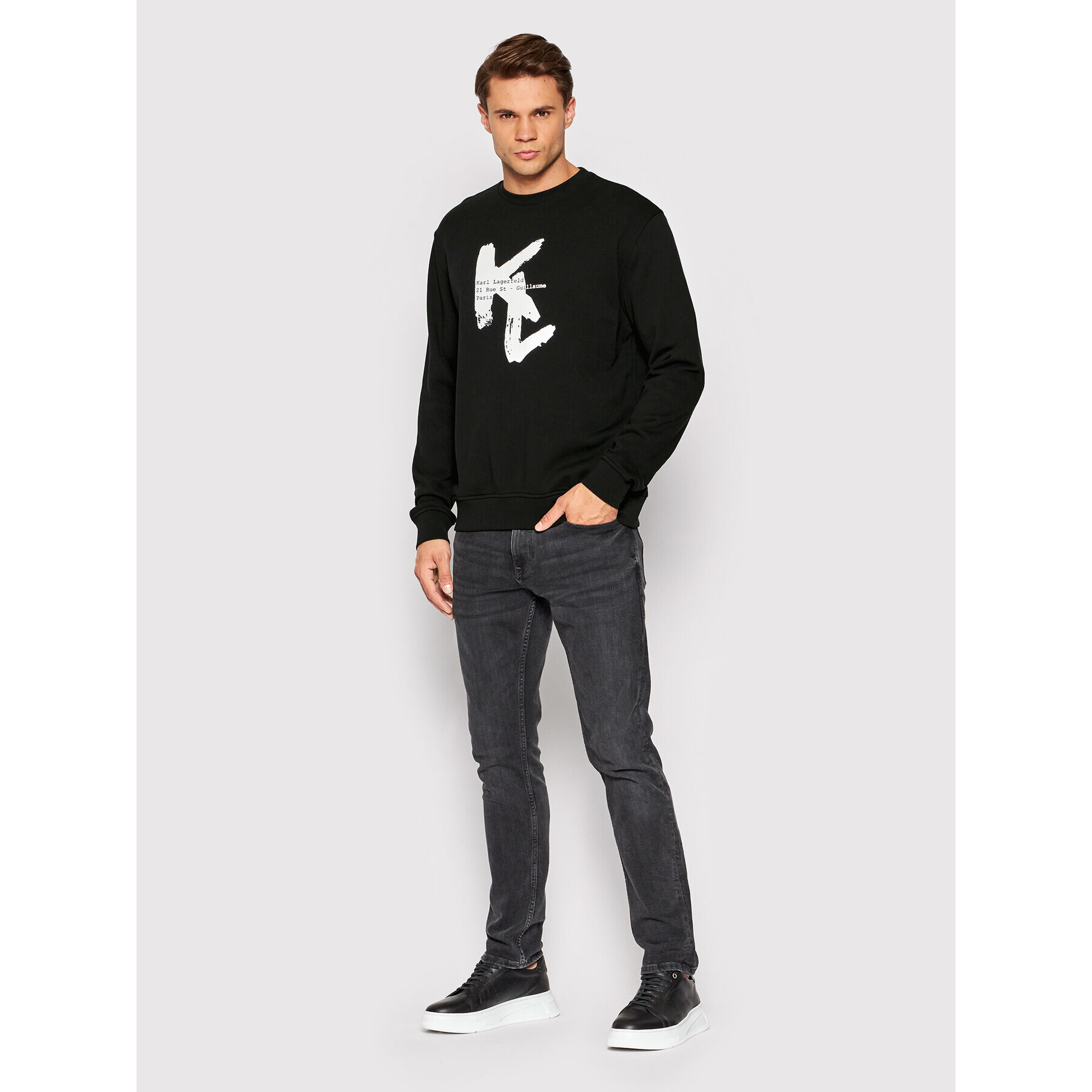 KARL LAGERFELD Mikina 705400 523900 Černá Regular Fit - Pepit.cz