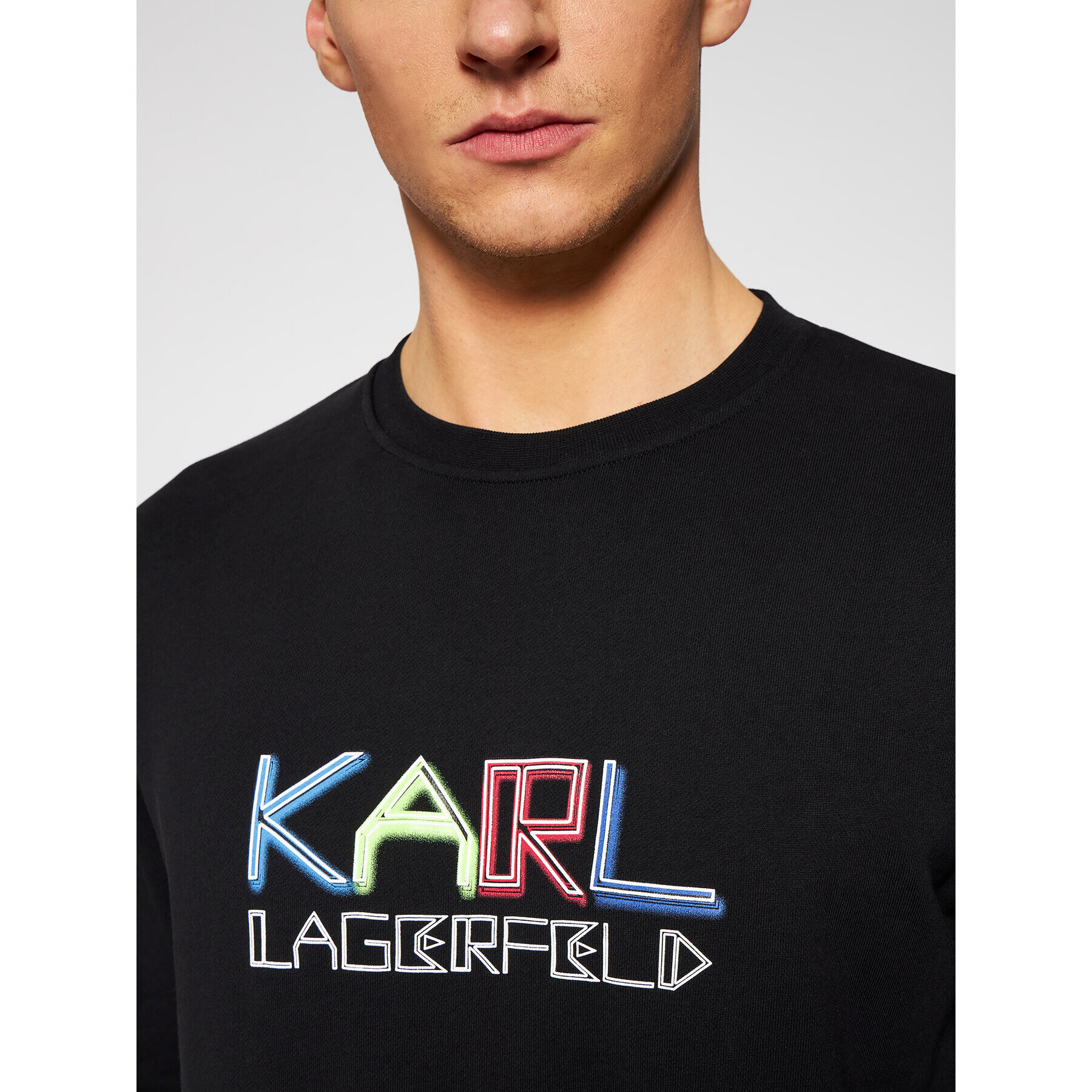 KARL LAGERFELD Mikina Crewneck 705062 511940 Černá Regular Fit - Pepit.cz