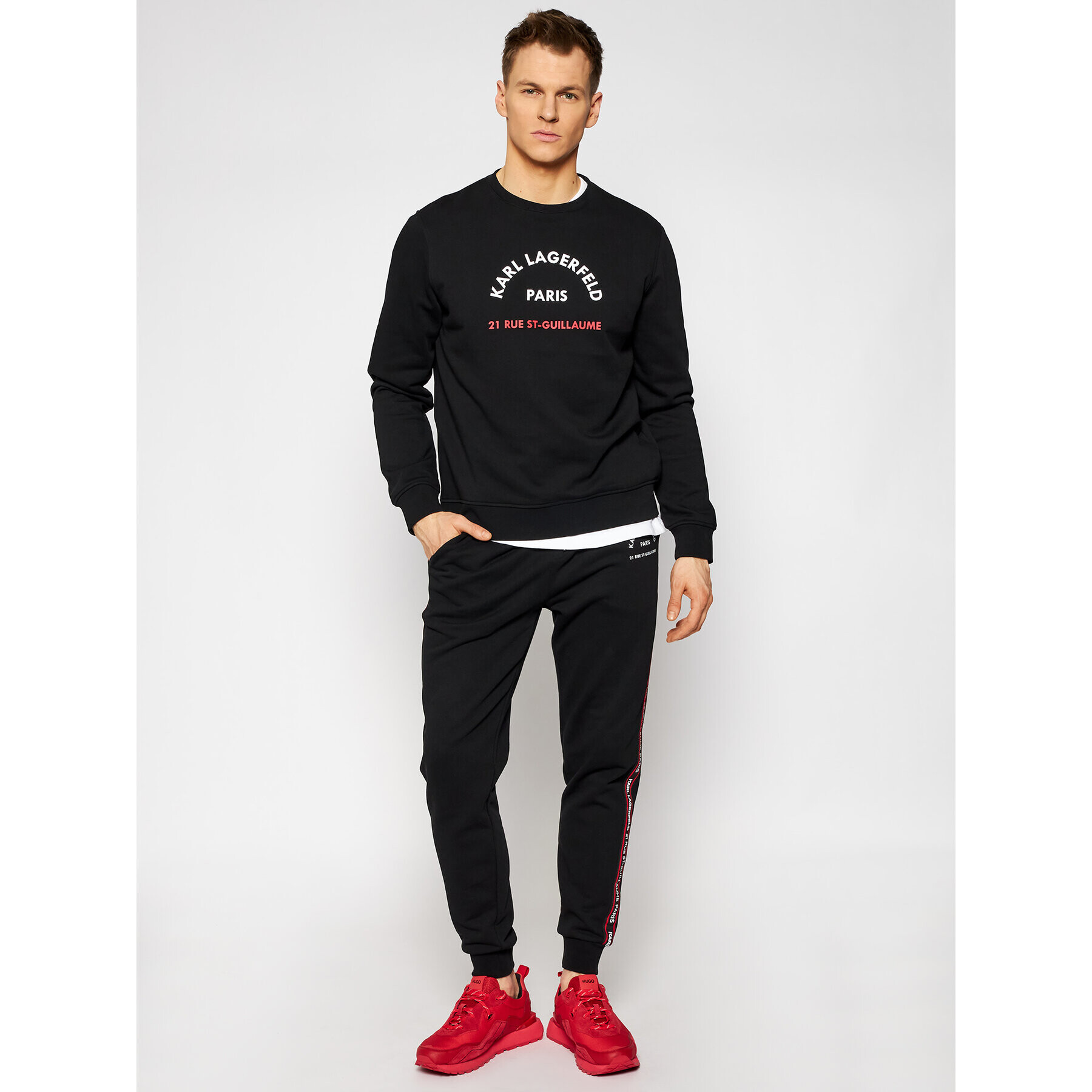 KARL LAGERFELD Mikina Crewneck 705070 511900 Černá Regular Fit - Pepit.cz