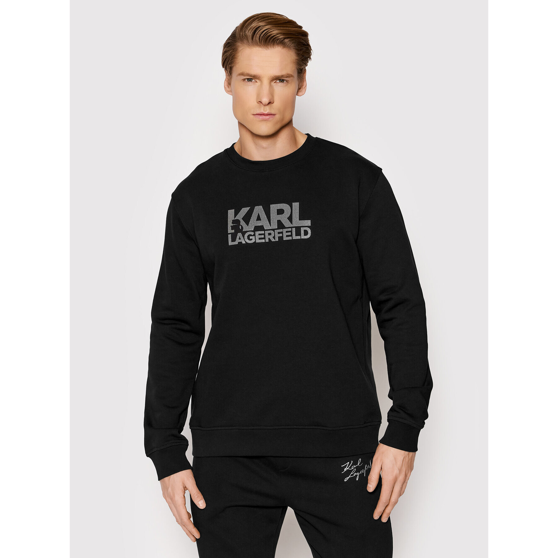 KARL LAGERFELD Mikina Crewneck 705400 521900 Černá Regular Fit - Pepit.cz