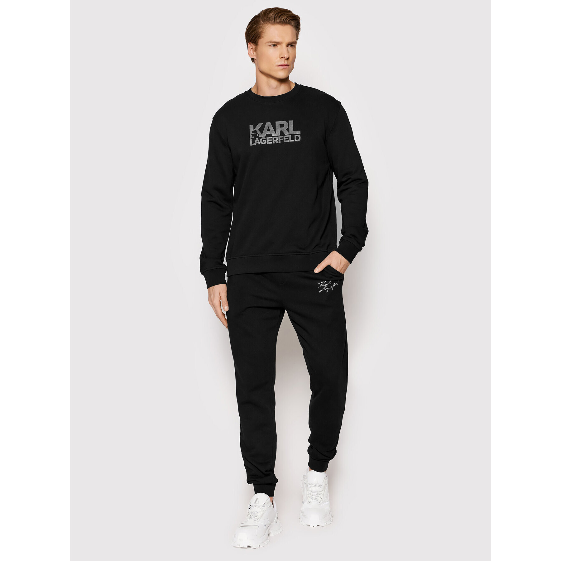 KARL LAGERFELD Mikina Crewneck 705400 521900 Černá Regular Fit - Pepit.cz