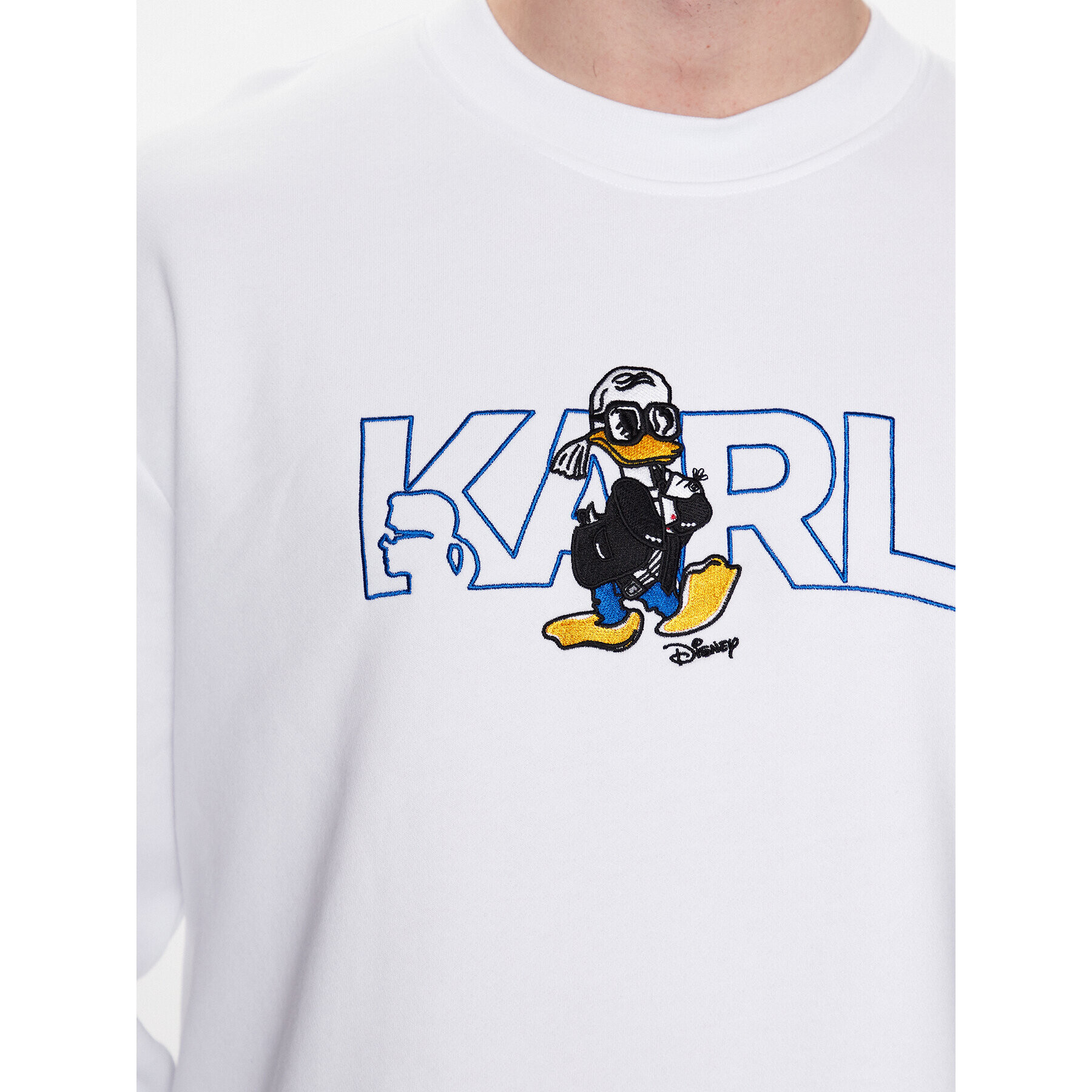 KARL LAGERFELD Mikina DISNEY Logo 705098 532930 Bílá Regular Fit - Pepit.cz