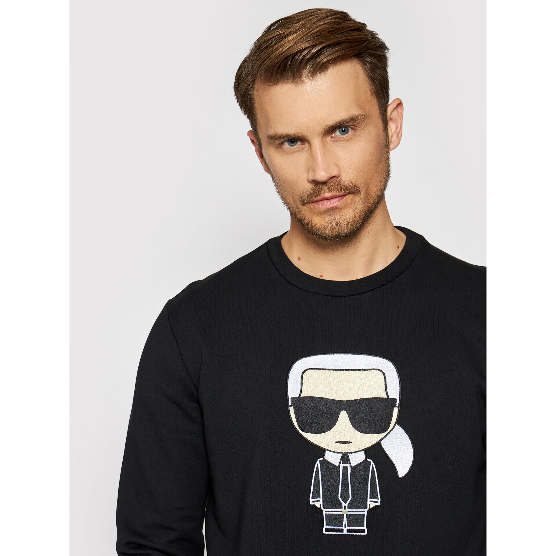 KARL LAGERFELD Mikina Ikonik 705060 511951 Černá Regular Fit - Pepit.cz