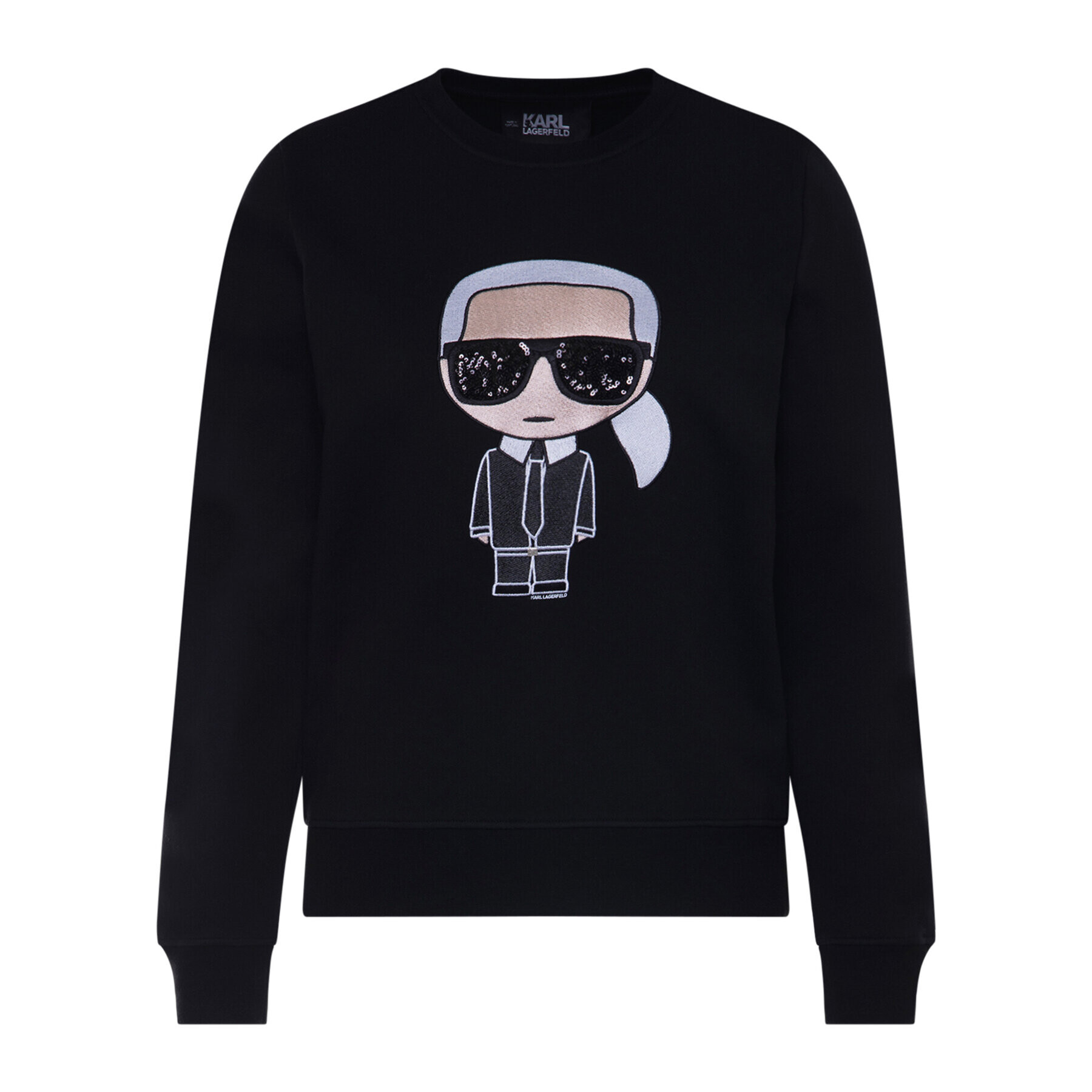 KARL LAGERFELD Mikina Ikonik Karl 201W1802 Černá Regular Fit - Pepit.cz