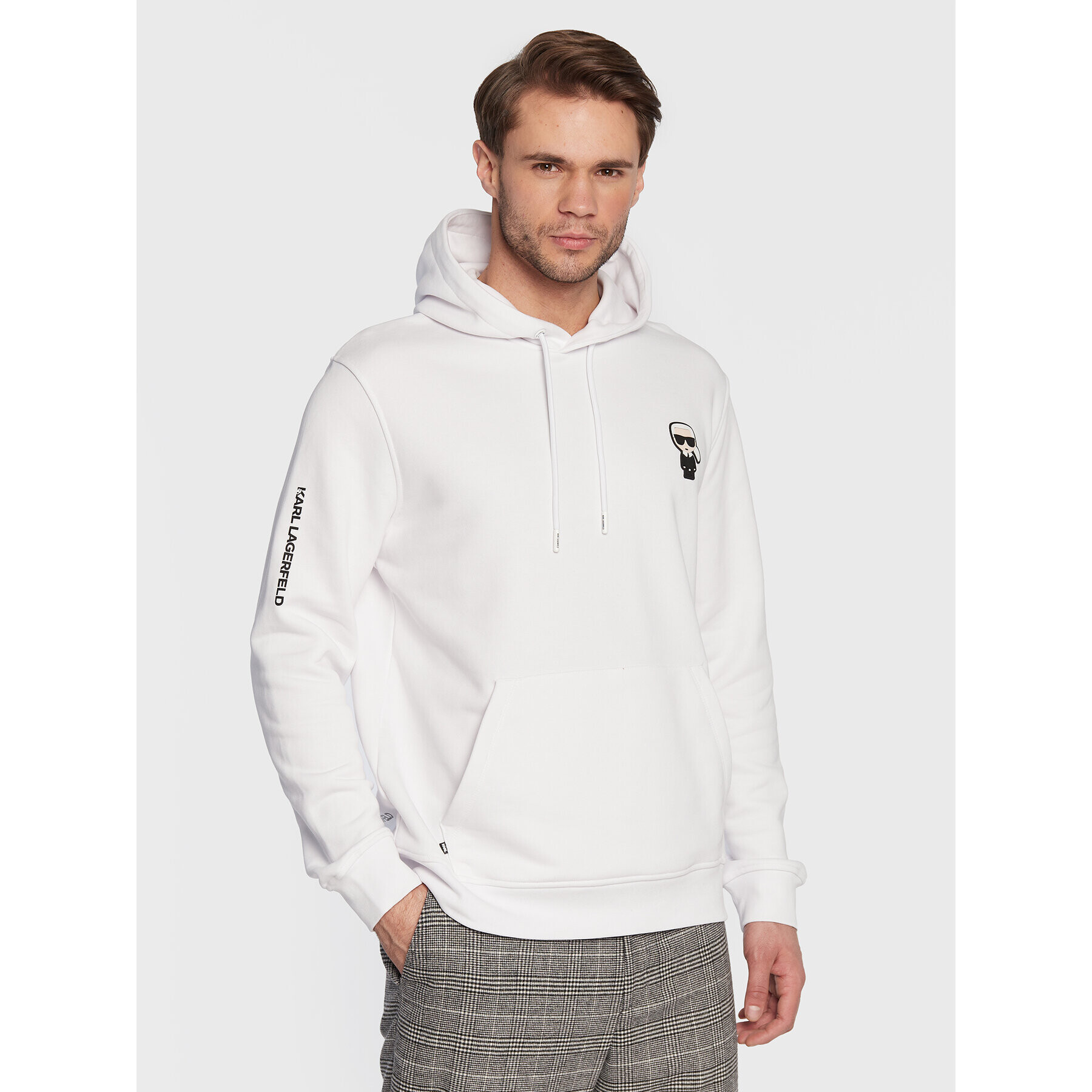 KARL LAGERFELD Mikina Sweat 705045 524910 Bílá Regular Fit - Pepit.cz