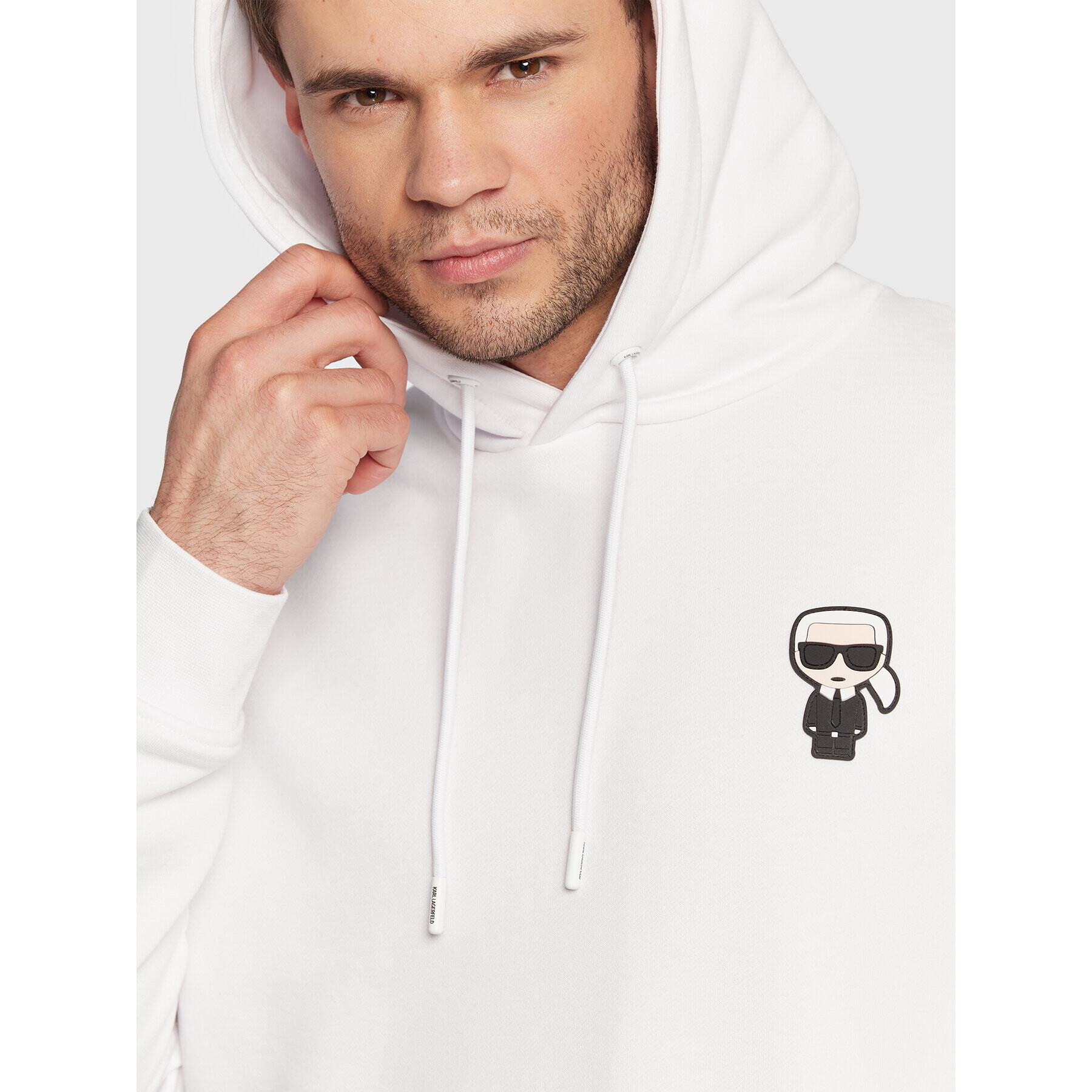 KARL LAGERFELD Mikina Sweat 705045 524910 Bílá Regular Fit - Pepit.cz